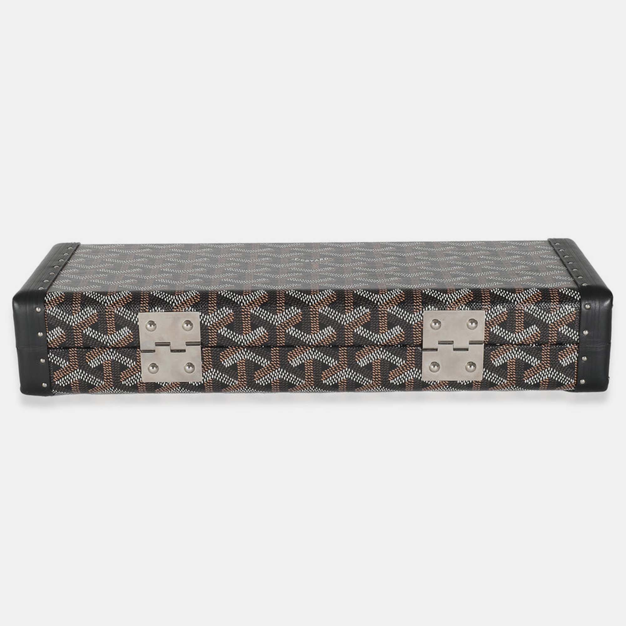 Goyard Black Goyardine Canvas Saint Honore Trunk Clutch