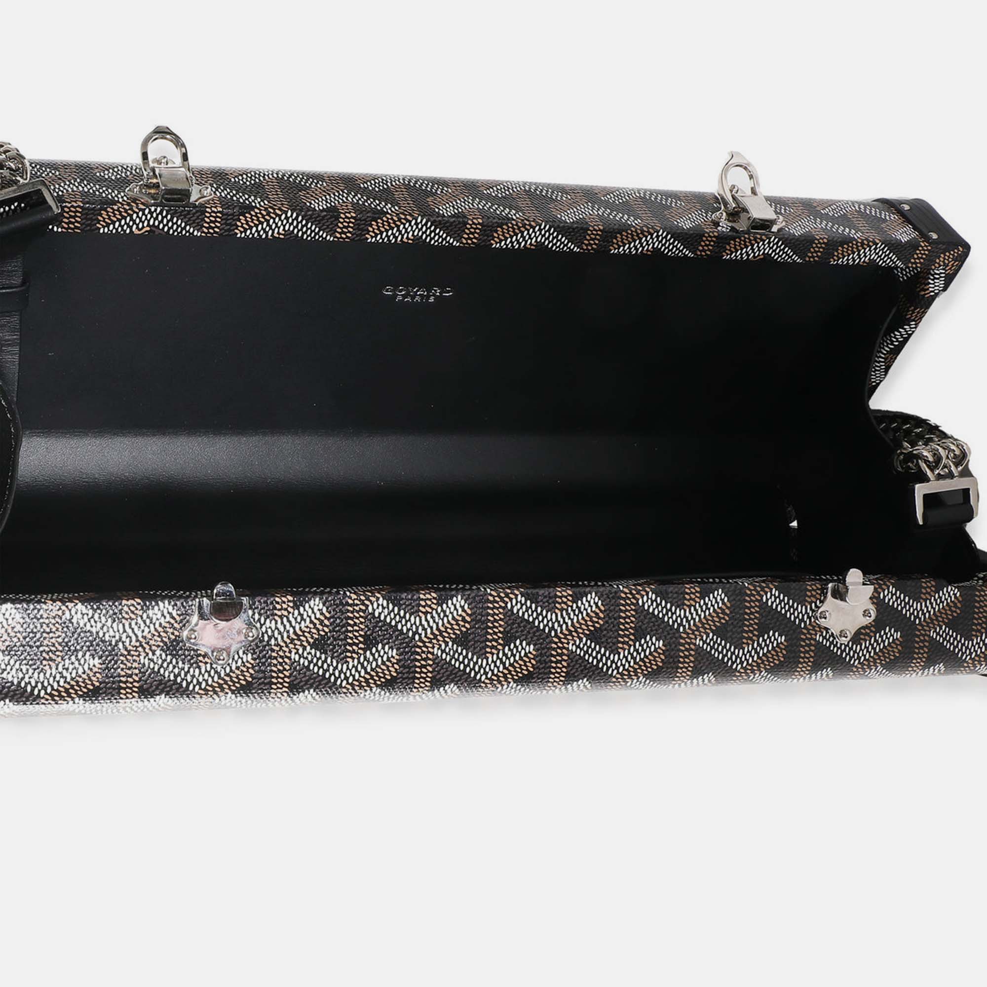 Goyard Black Goyardine Canvas Saint Honore Trunk Clutch