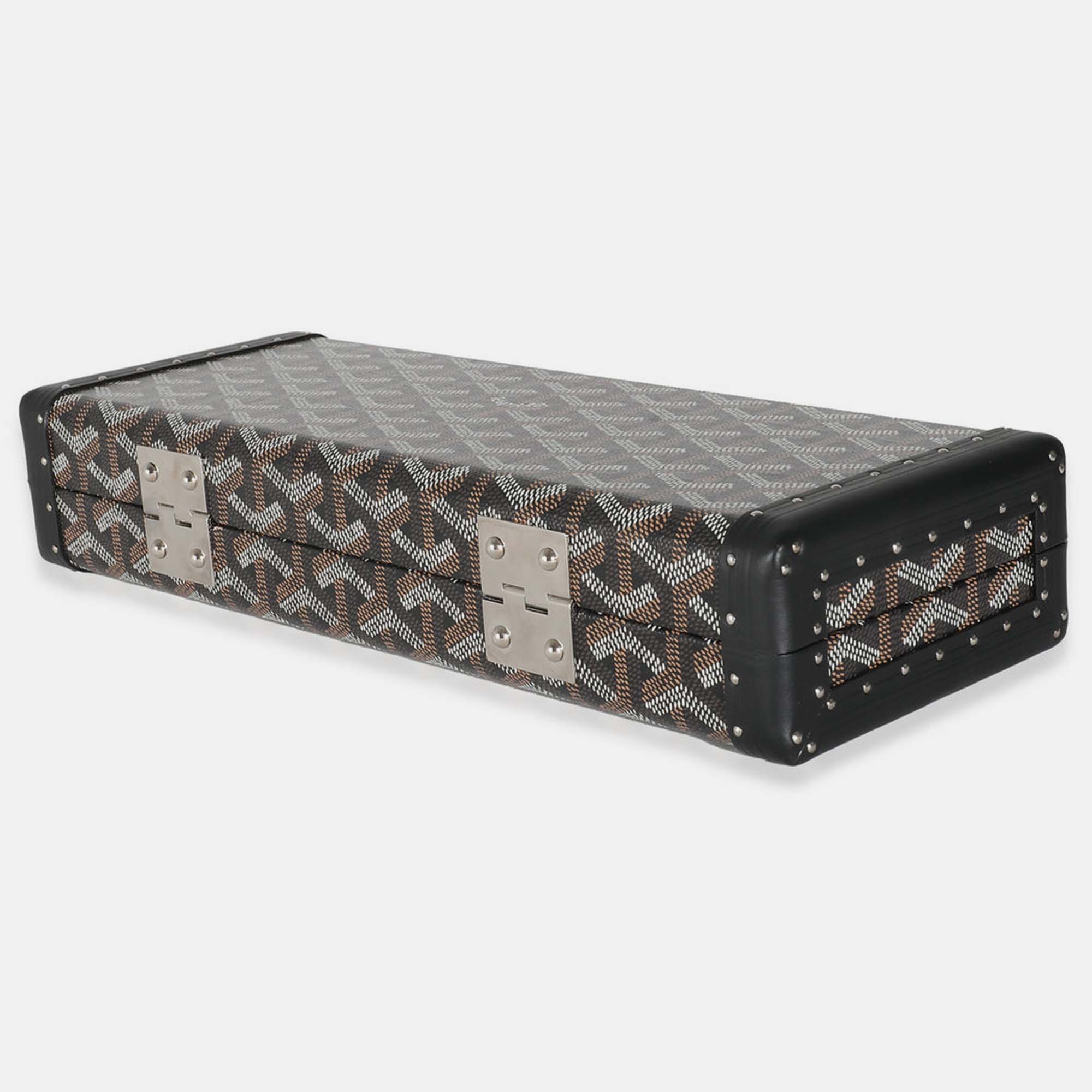 Goyard Black Goyardine Canvas Saint Honore Trunk Clutch