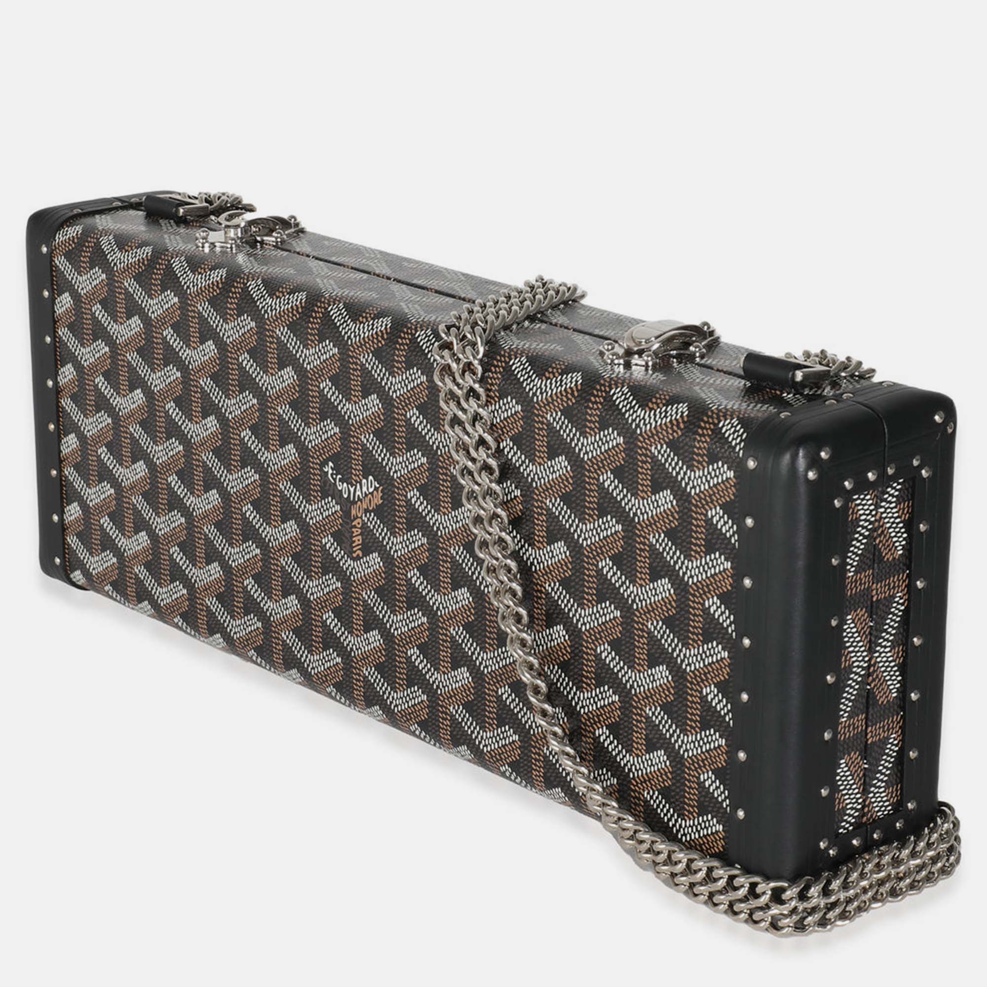 Goyard Black Goyardine Canvas Saint Honore Trunk Clutch