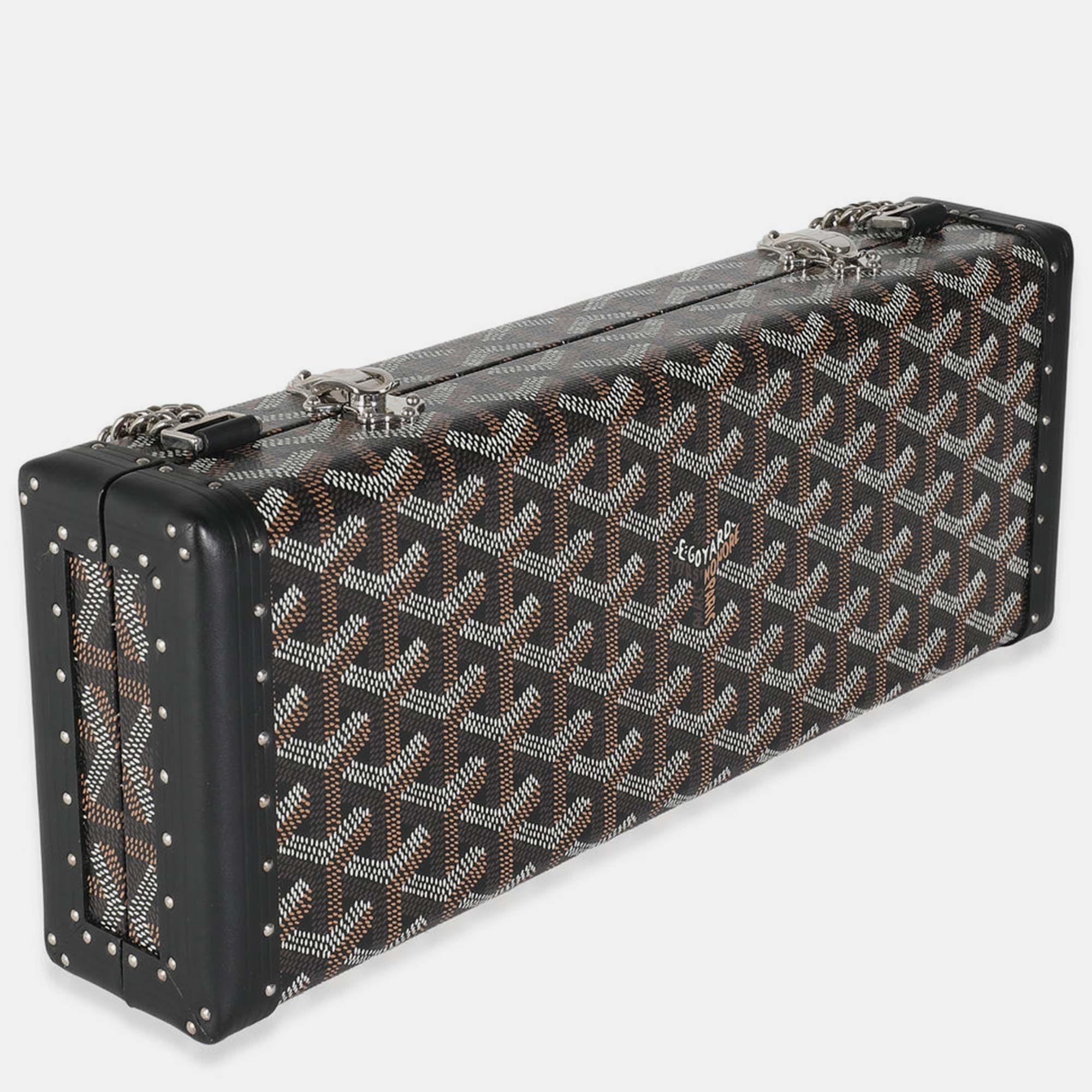 Goyard Black Goyardine Canvas Saint Honore Trunk Clutch