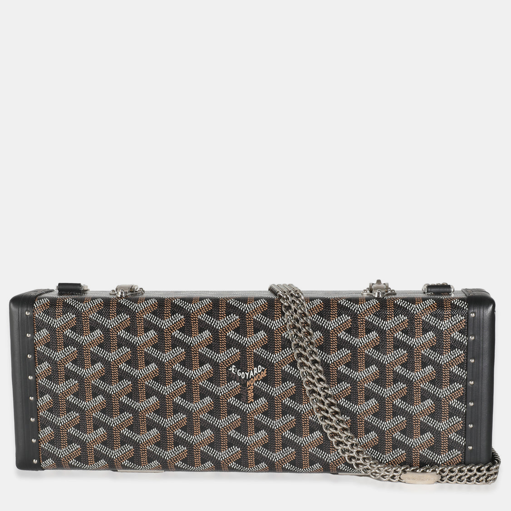 Goyard Black Goyardine Canvas Saint Honore Trunk Clutch