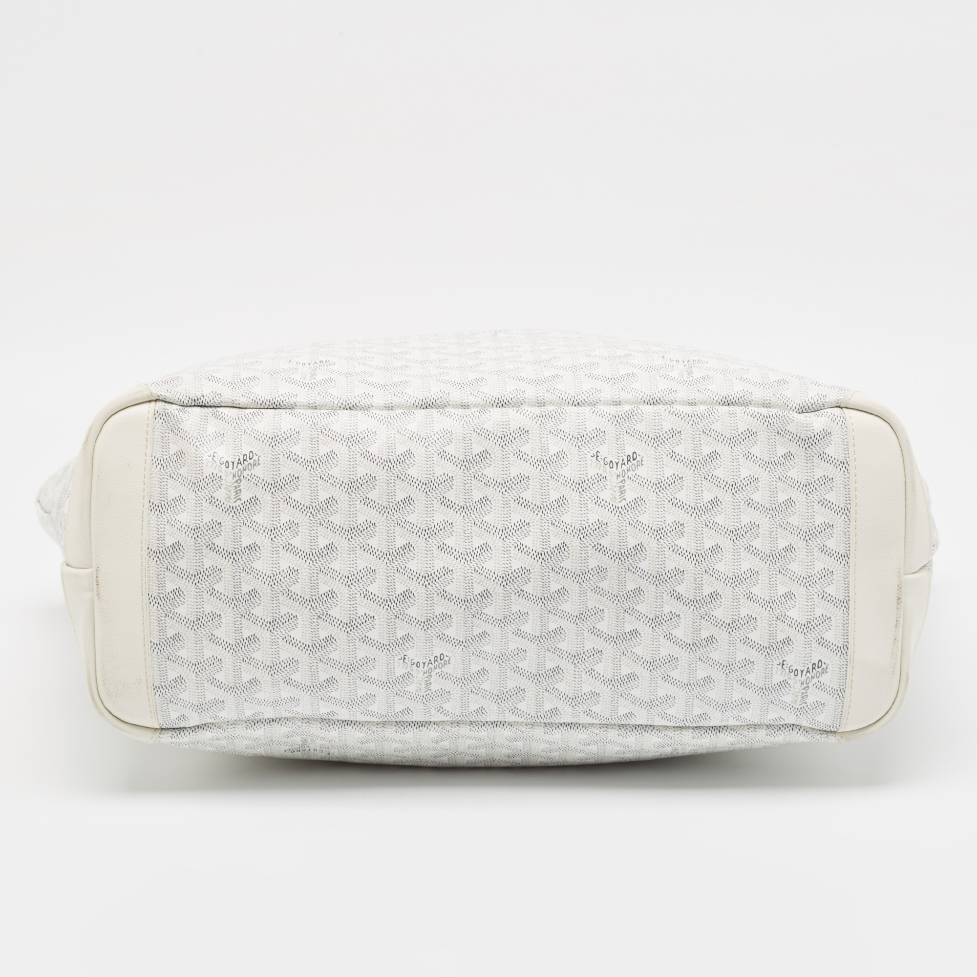 Goyard White Goyardine Coated Canvas And Leather Artois MM Tote