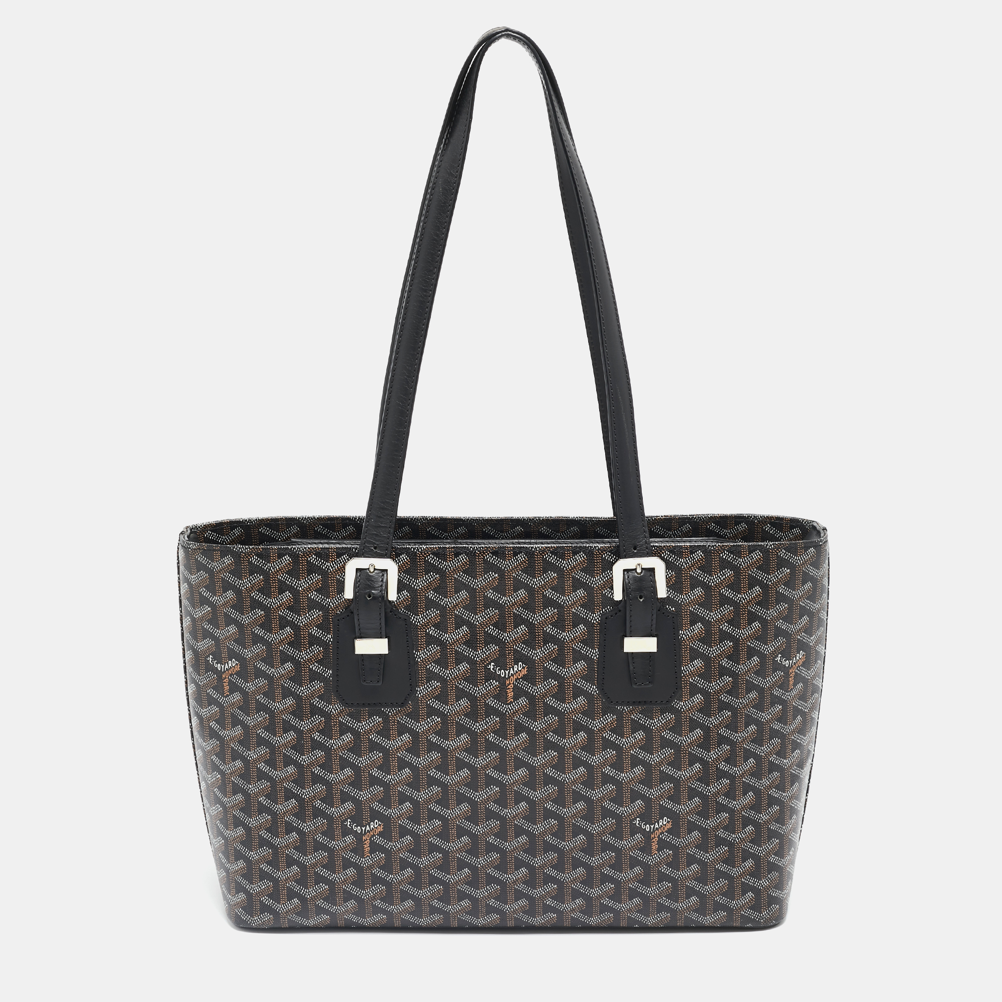 Goyard Black Goyardine Coated Canvas and Leather Marie Galante MM Bag
Goyard Black Goyardine Coated Canvas and Leather Marie Galante MM Bag