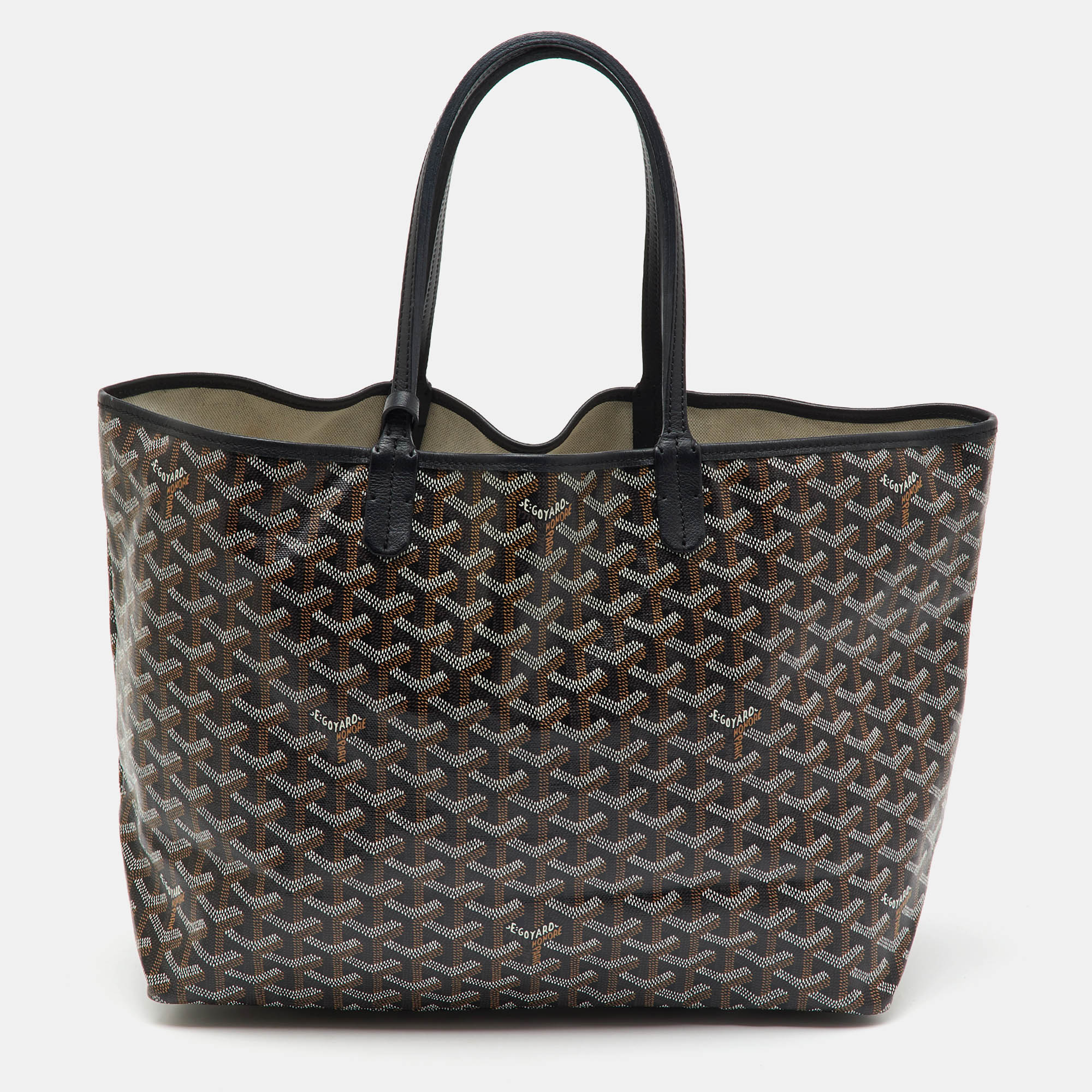 Goyard Black Goyardine Coated Canvas and Leather Saint Louis PM Tote
Goyard Black Goyardine Coated Canvas and Leather Saint Louis PM Tote