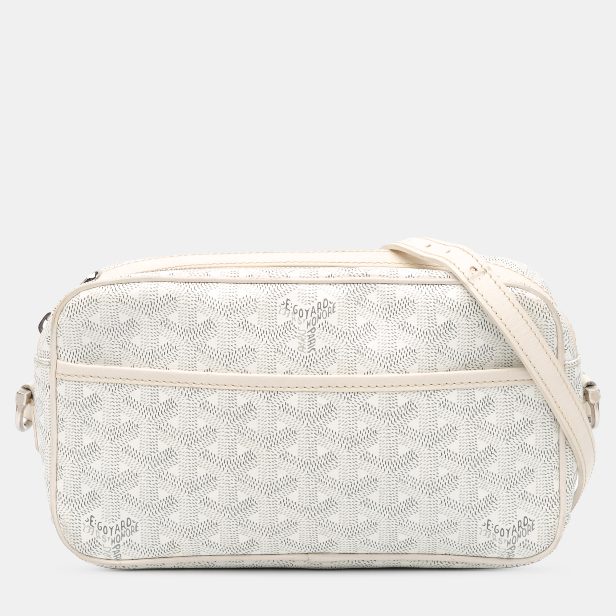 Goyard White Goyardine Sac Cap Vert
Goyard White Goyardine Sac Cap Vert