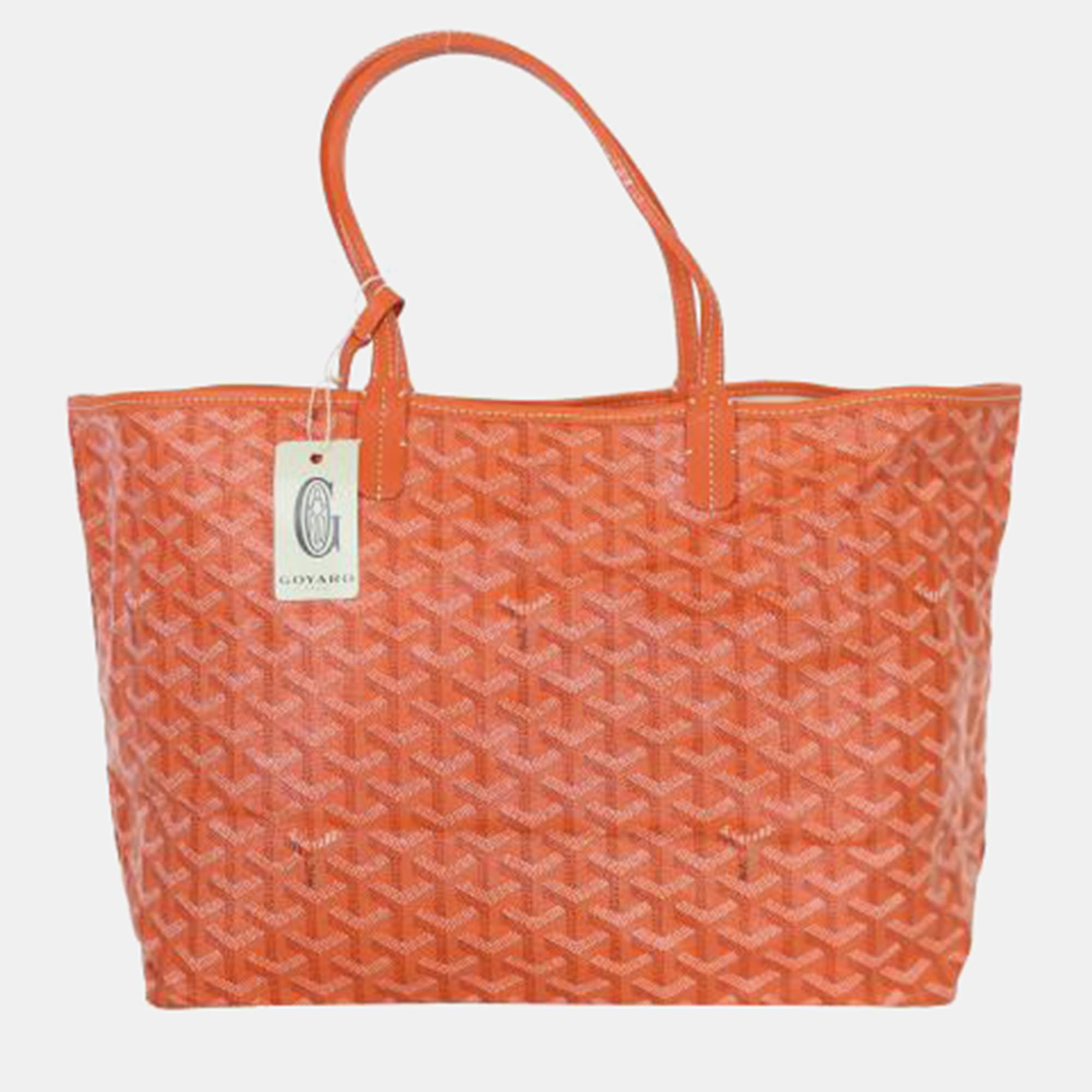 Goyard orange st. louis pm tote bag