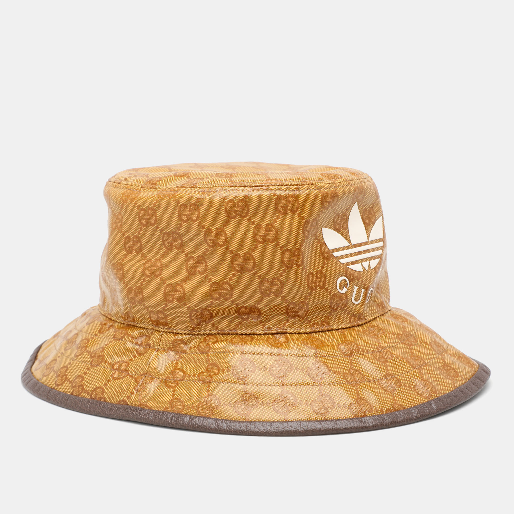 Gucci X Adidas Beige/Brown GG Crystal Canvas Bucket Hat