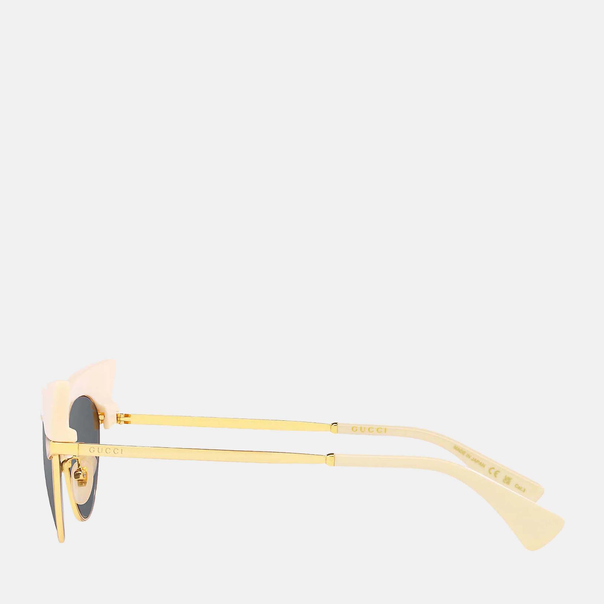 Gucci GG1131S Metal Cat Eye-Frame Sunglasses