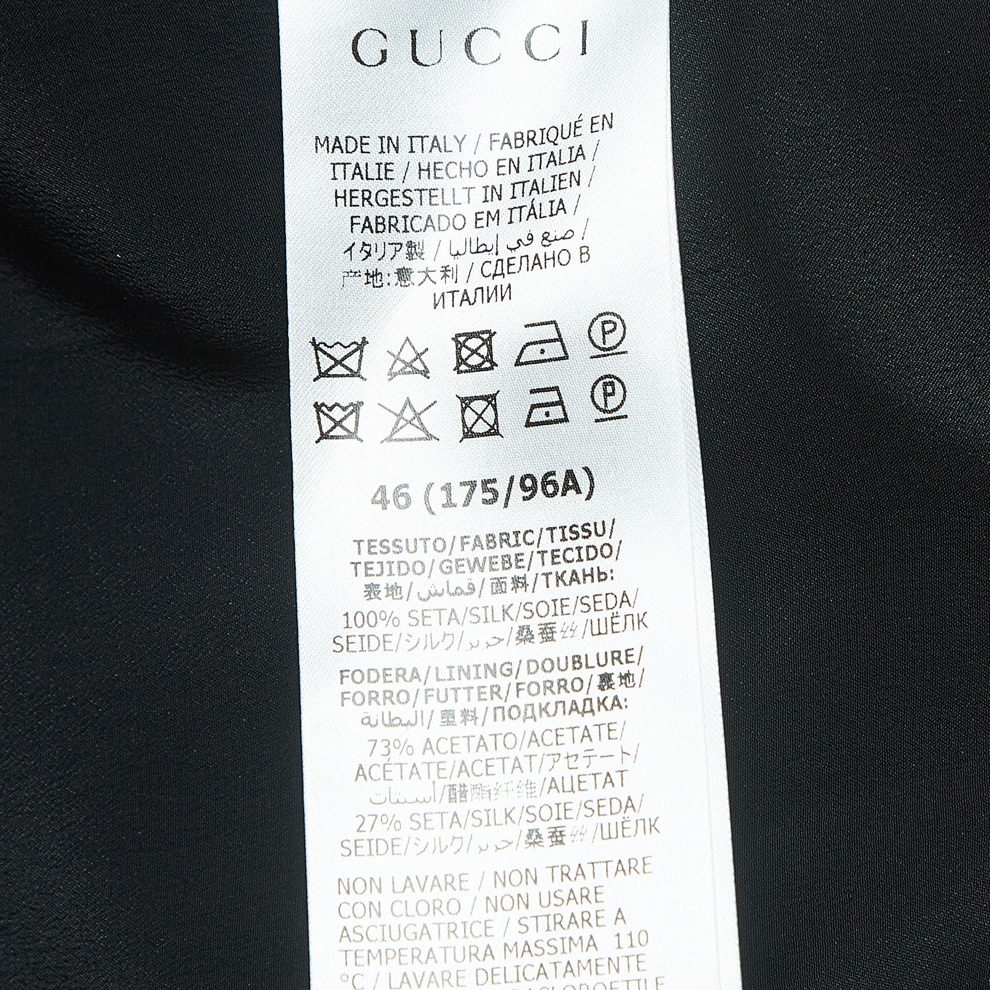 Gucci Black Hawaii Printed Silk Sleeveless Midi Dress XL