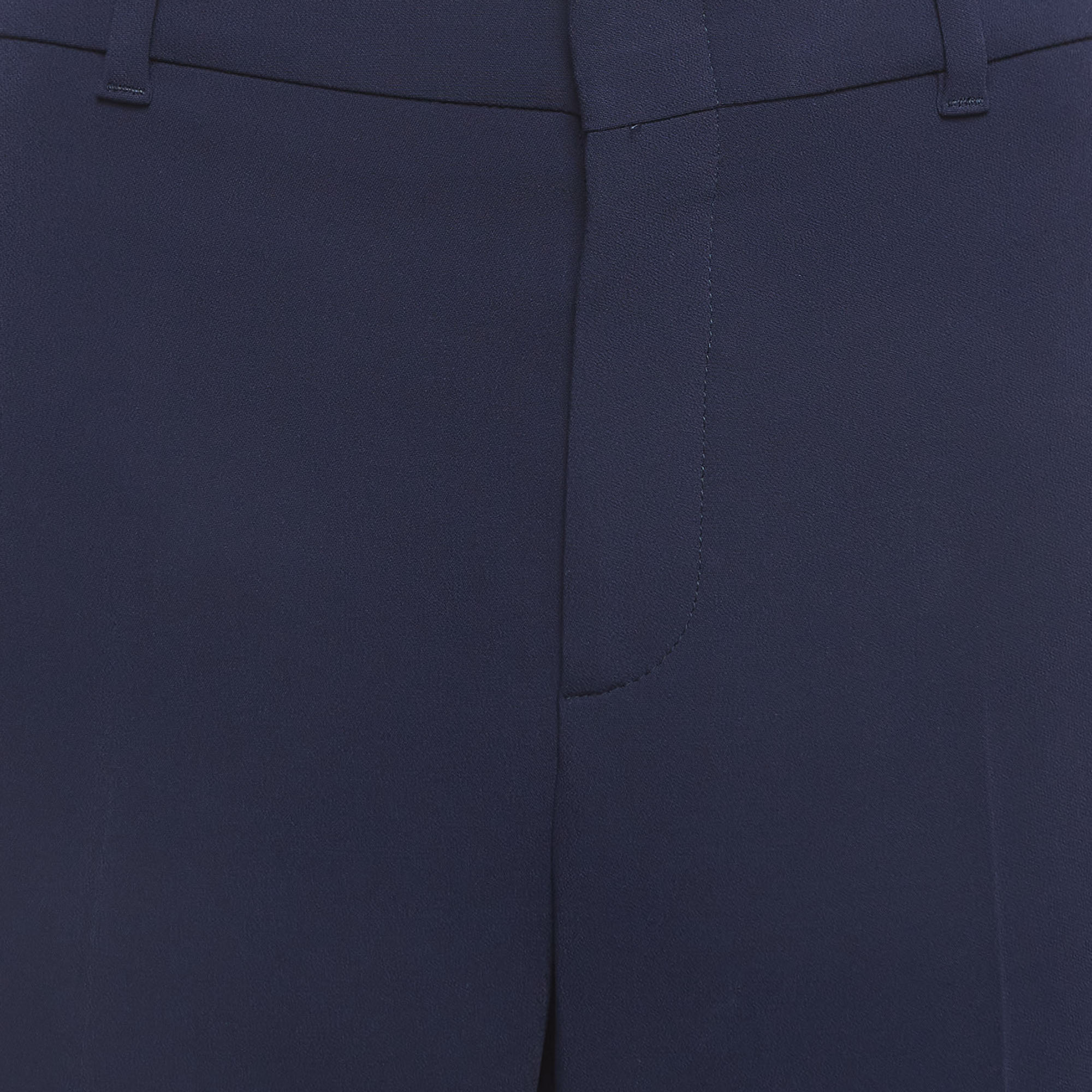 Gucci Navy Blue Crepe Stripe Detail Trousers M