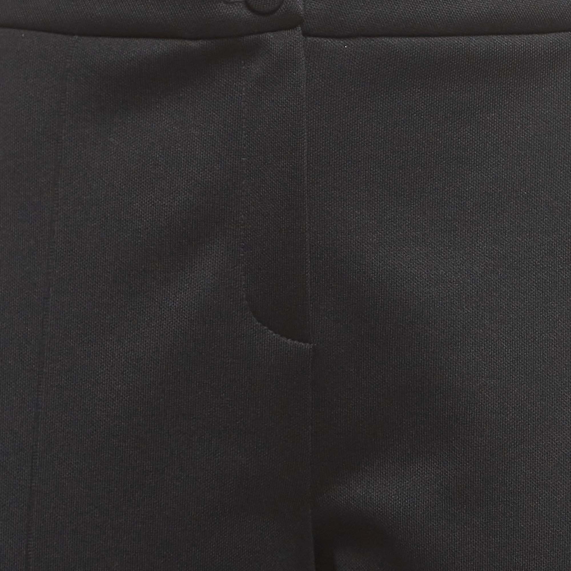 Gucci Black Technical Jersey Side Stripe Detail Stirrup Trousers L