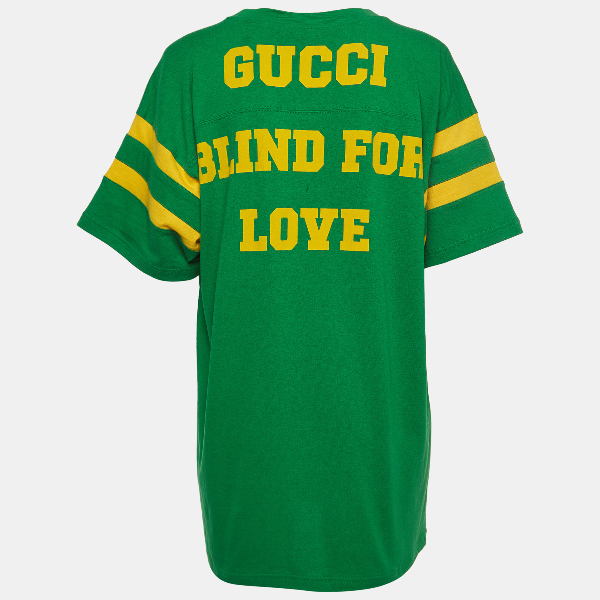 Gucci Green Eschatology Print Cotton Jersey T-Shirt XS