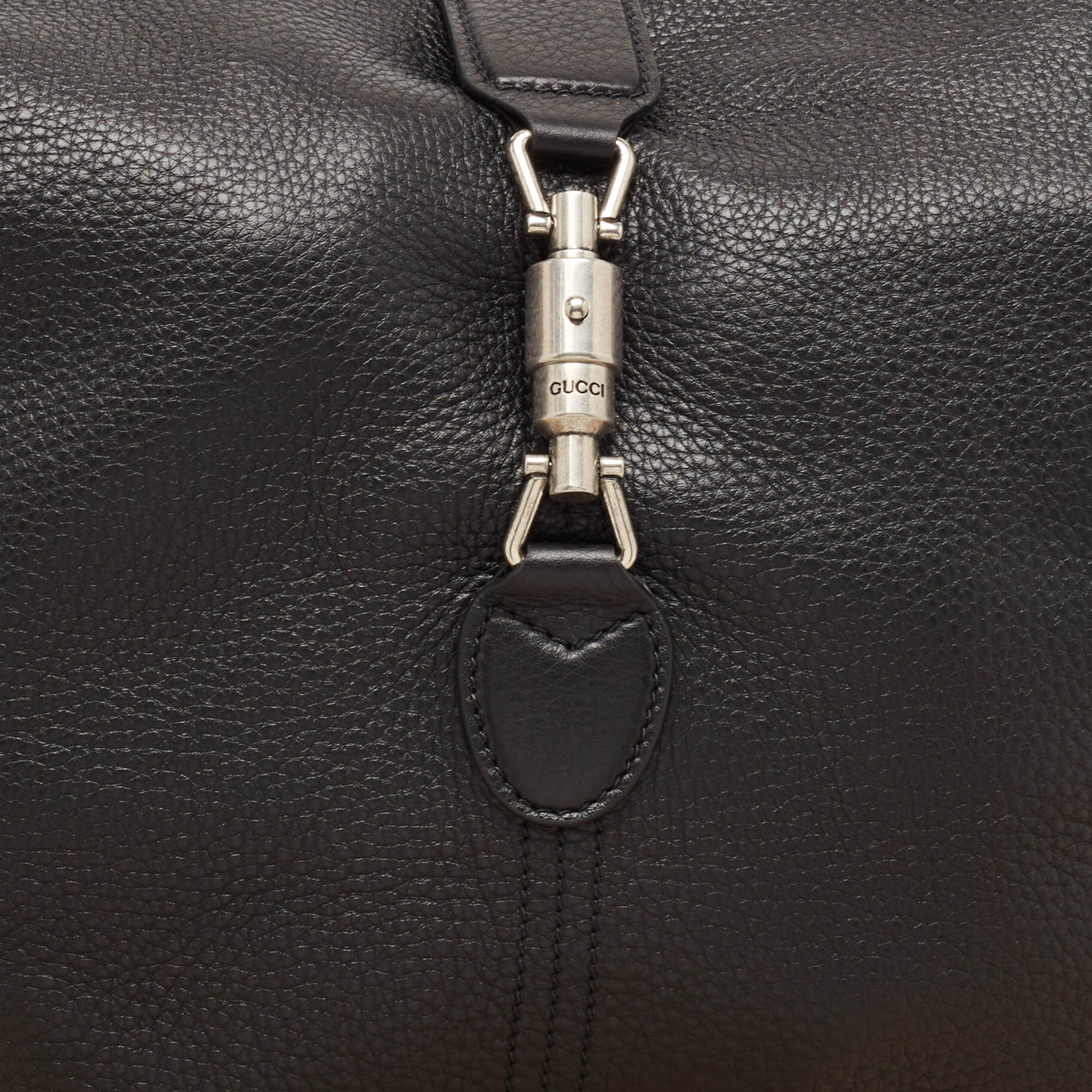 Gucci Black Leather Jackie 1961 Shoulder Bag