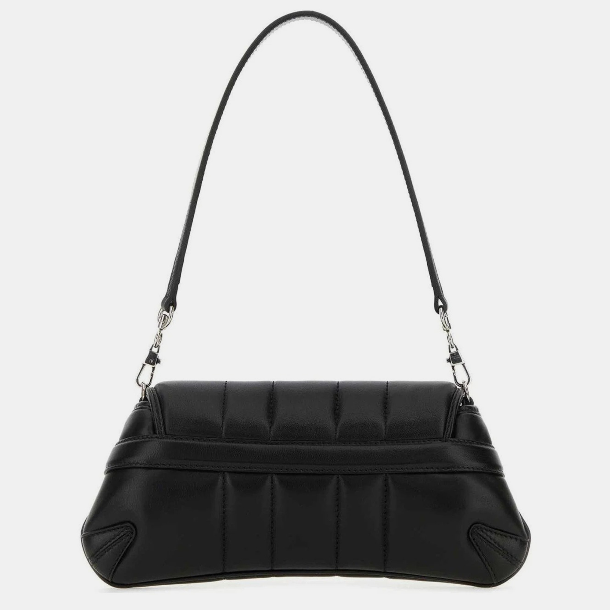 Gucci Black Leather Horsebit Chain Small  Shoulder Bag