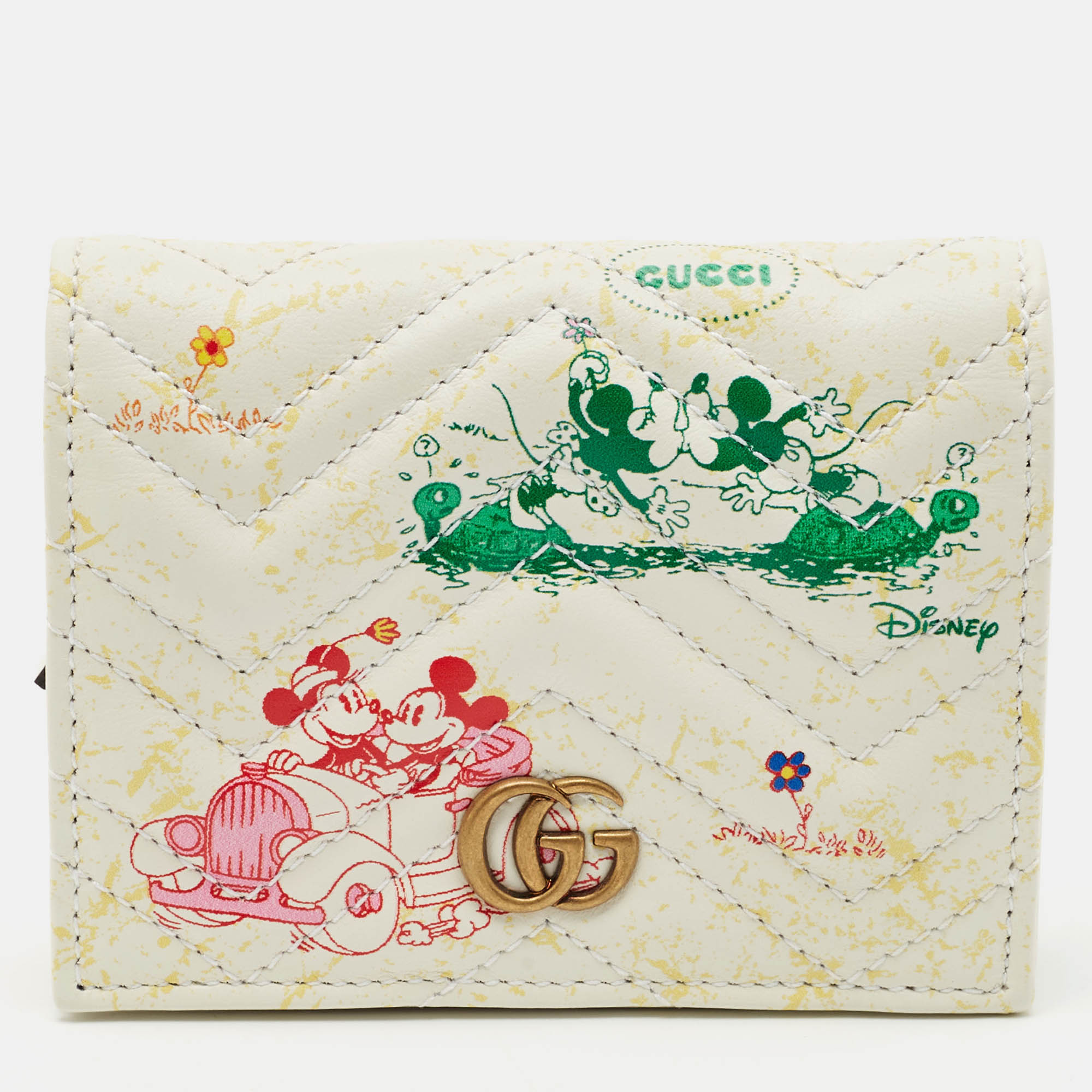 Gucci x Disney Multicolor Matelassé Leather Mickey Minnie Mouse GG Marmont Card Case
Gucci x Disney Multicolor Matelassé Leather Mickey Minnie Mouse GG Marmont Card Case