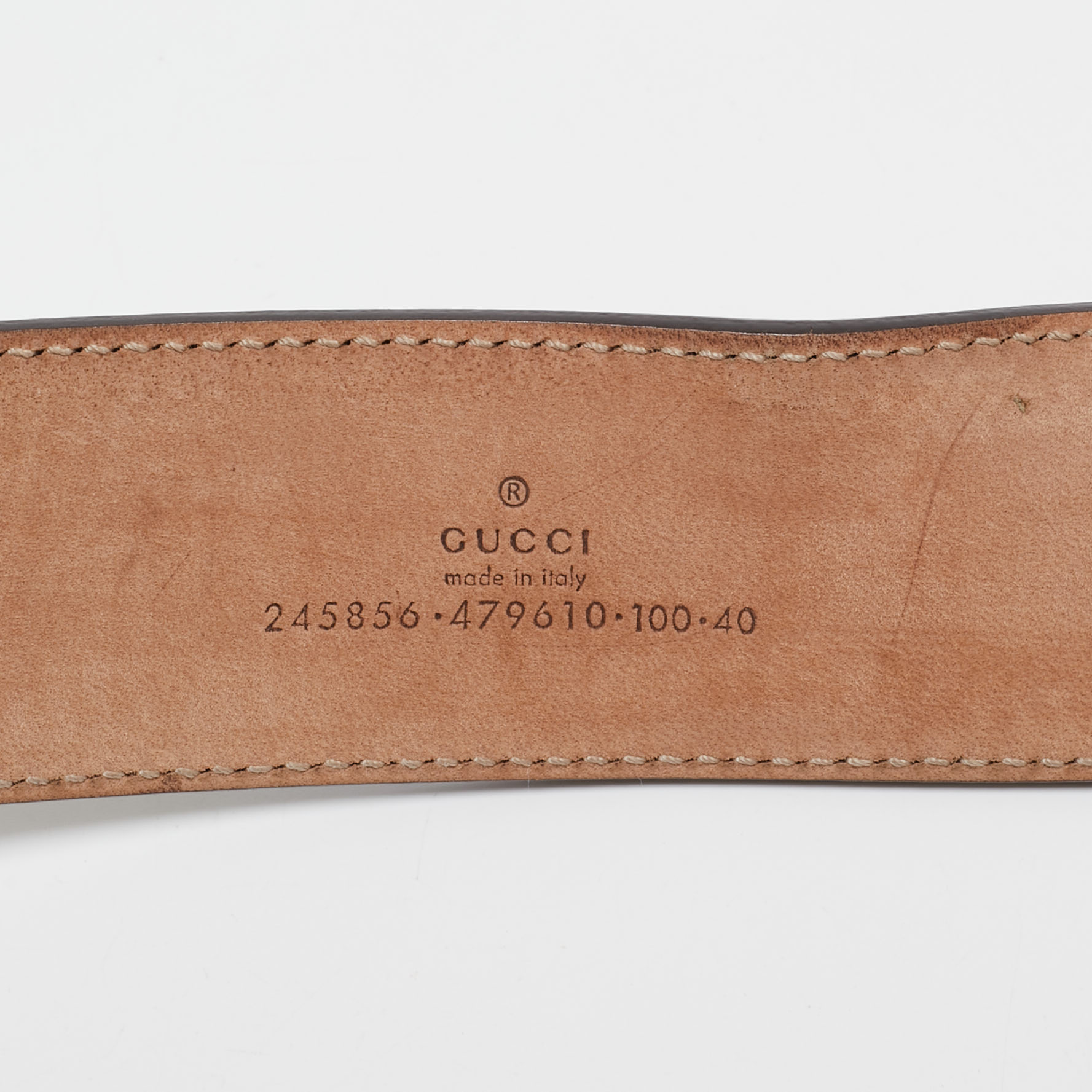 Gucci Beige/Brown GG Canvas And Leather Lovely Heart Buckle Belt 100 CM