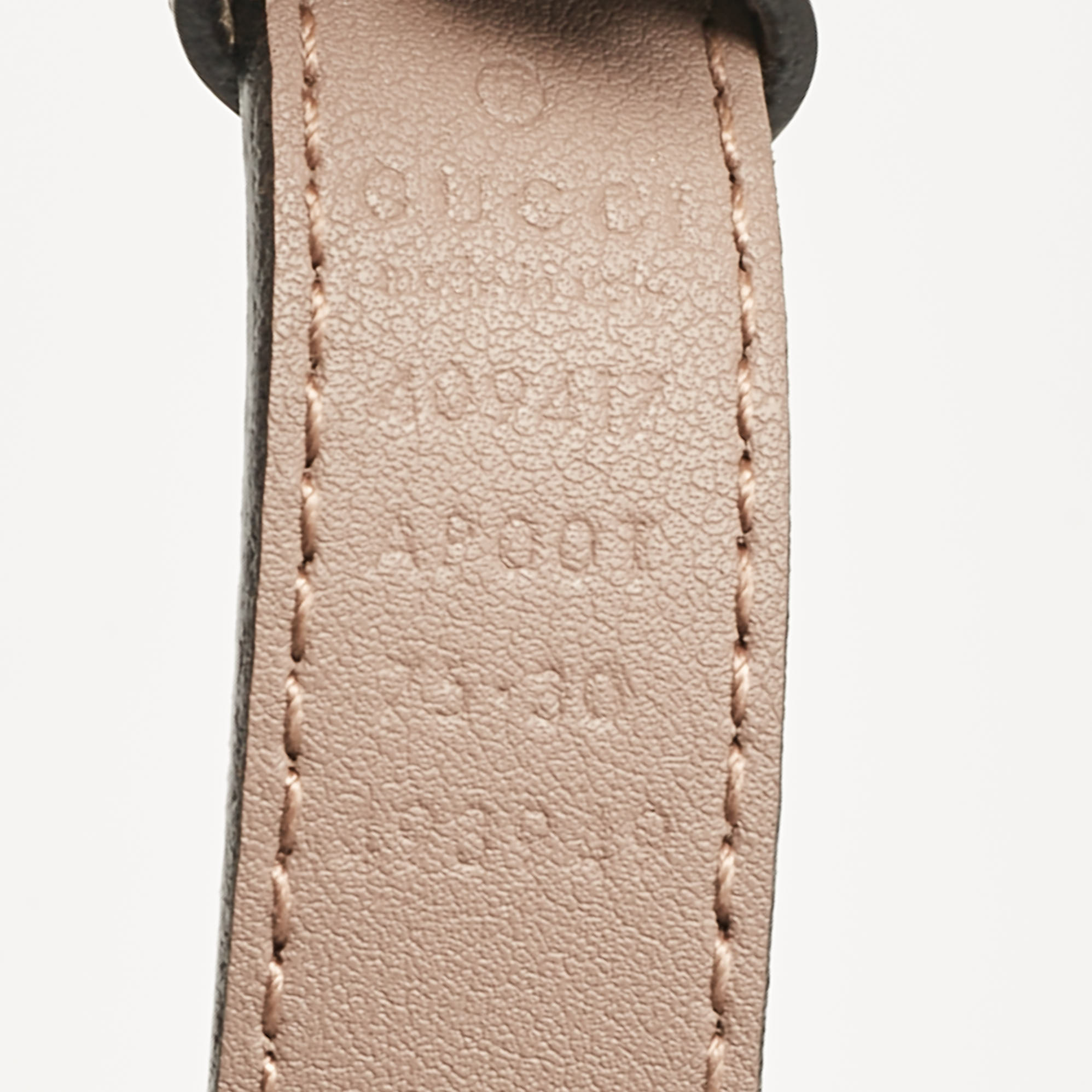 Gucci Beige Leather GG Marmont Slim Belt 75CM