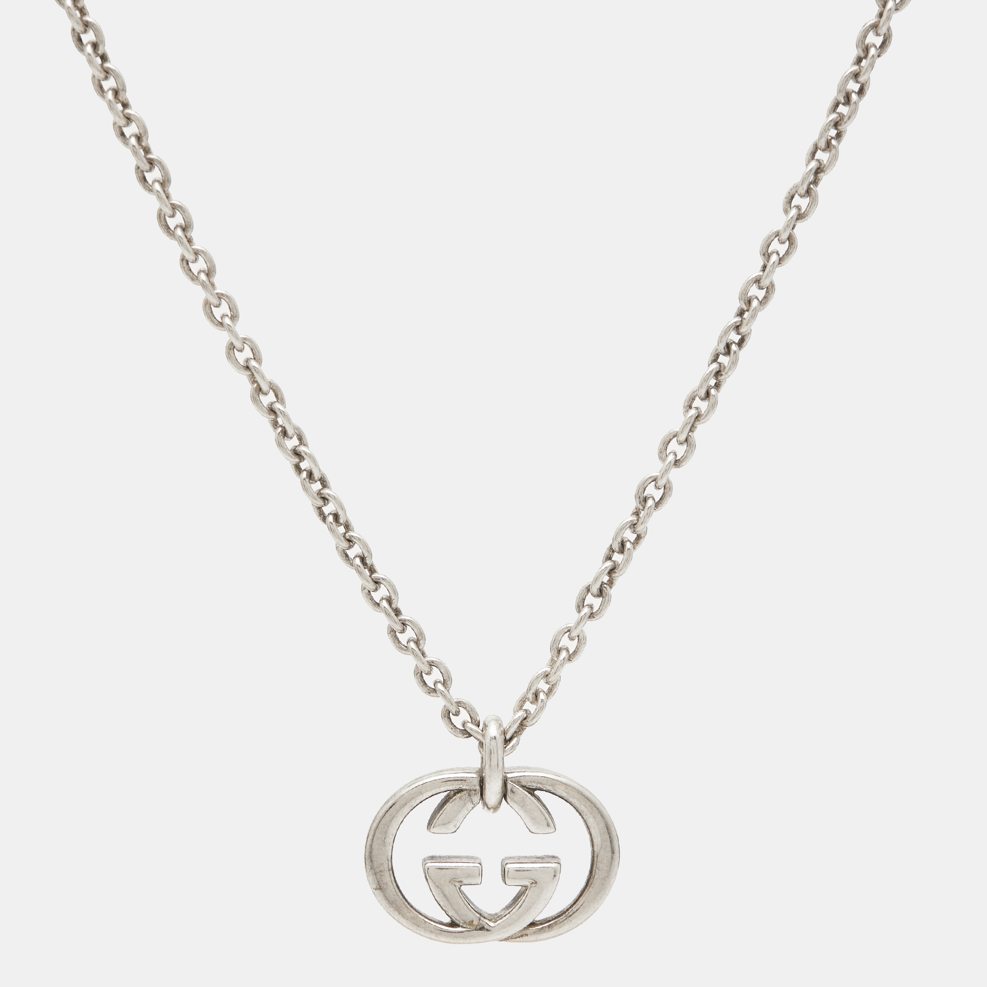 Gucci Interlocking G Sterling Silver Necklace