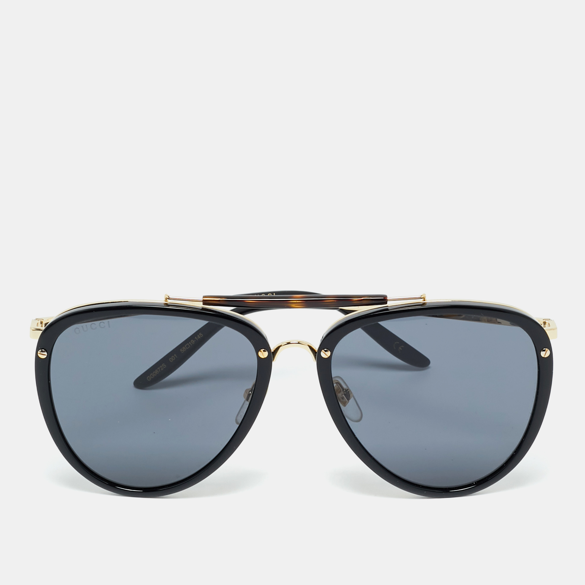 Gucci Black GG0672S Aviator Sunglasses
Gucci Black GG0672S Aviator Sunglasses