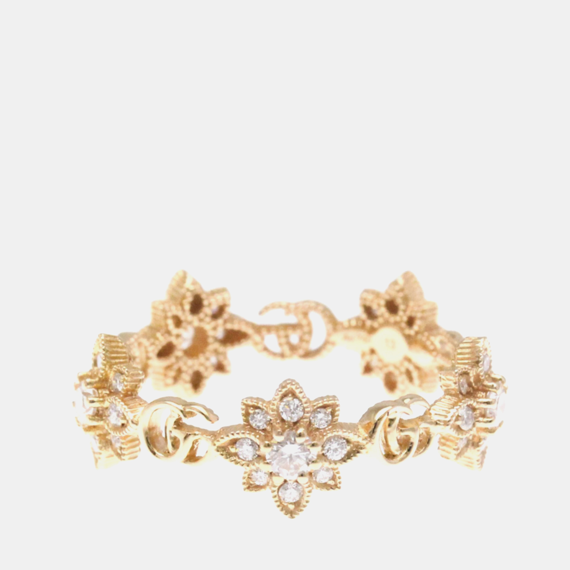 Gucci Flora Diamond 18K Pink Gold Fashion Diamond Band Ring
Gucci Flora Diamond 18K Pink Gold Fashion Diamond Band Ring
