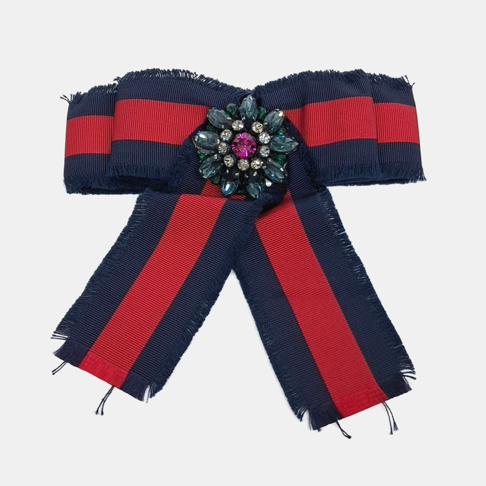 Gucci Grosgrain Bow Brooch, Blue
Gucci Grosgrain Bow Brooch, Blue