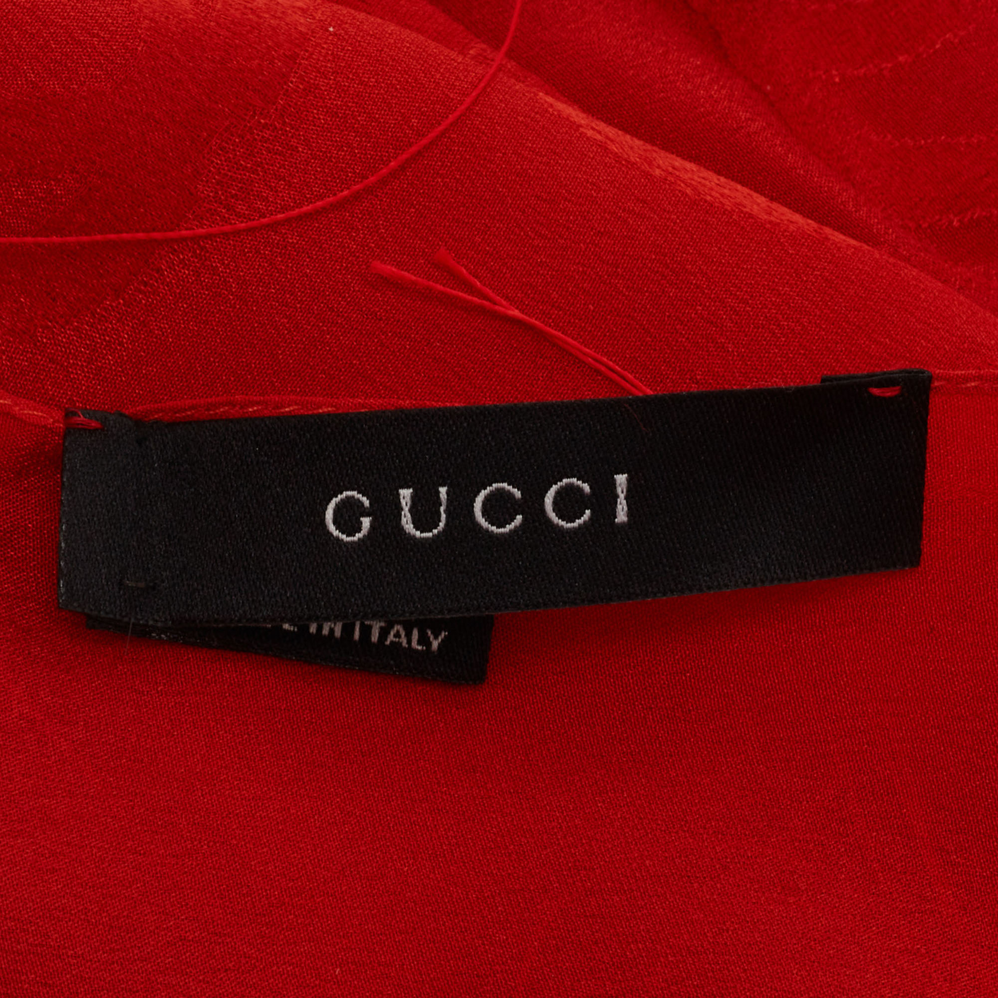 Gucci Reg GG Pattern Silk Fringed Stole