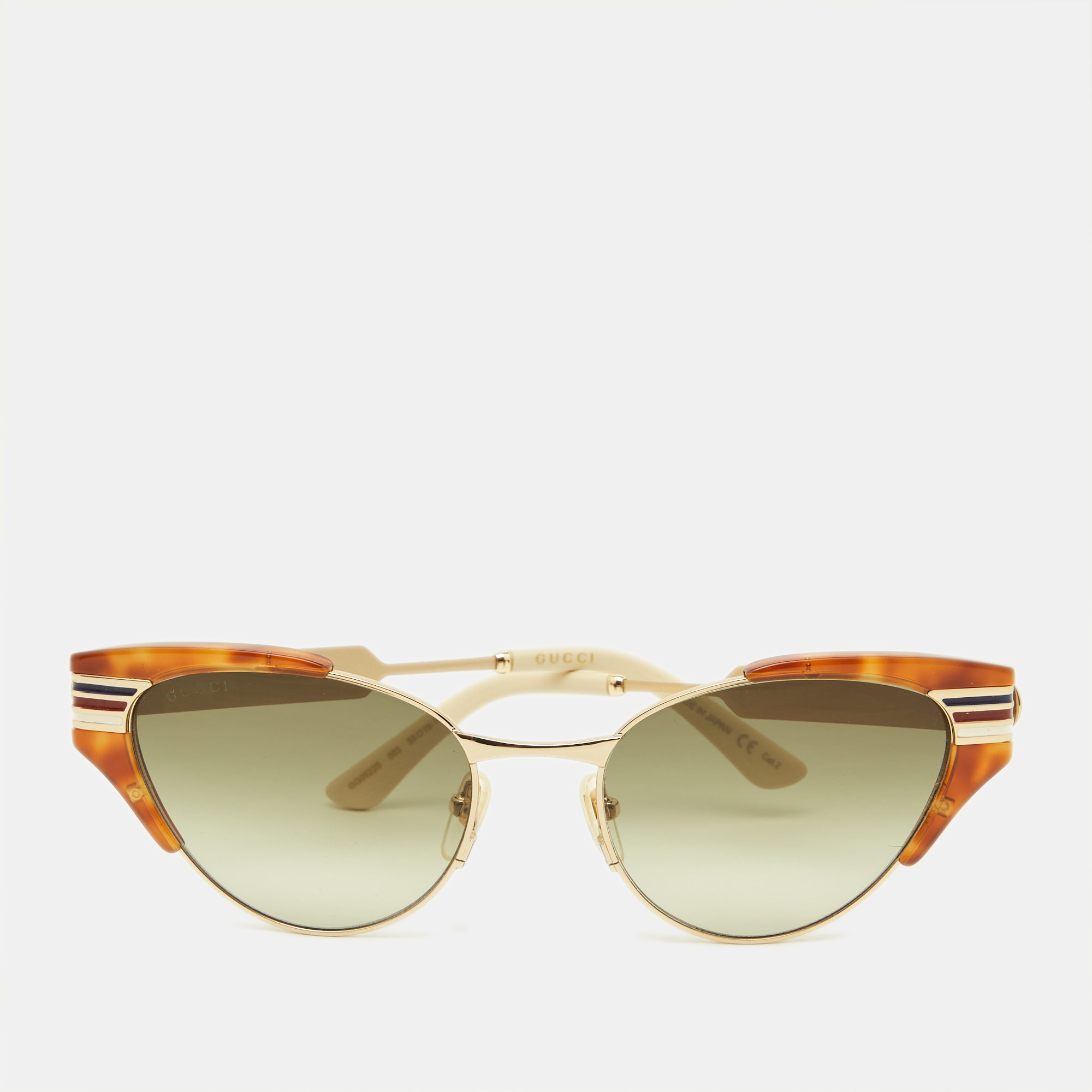 Gucci Brown/Green Gradient GG0522S Cat-Eye Sunglasses