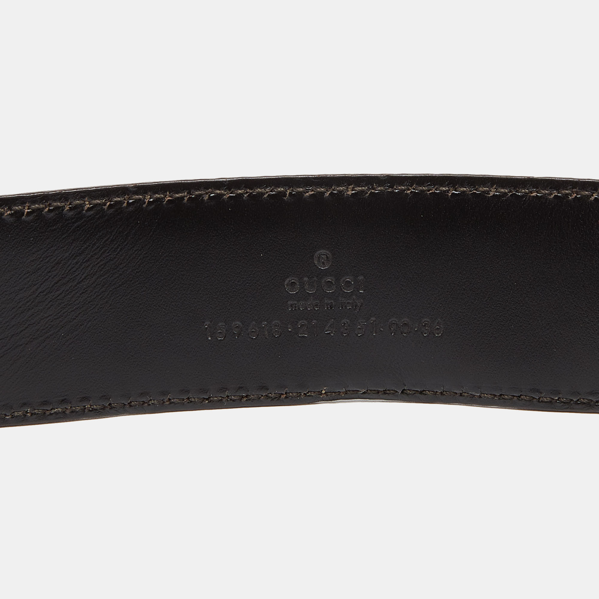 Gucci Beige Guccissima Leather Buckle Belt 90CM