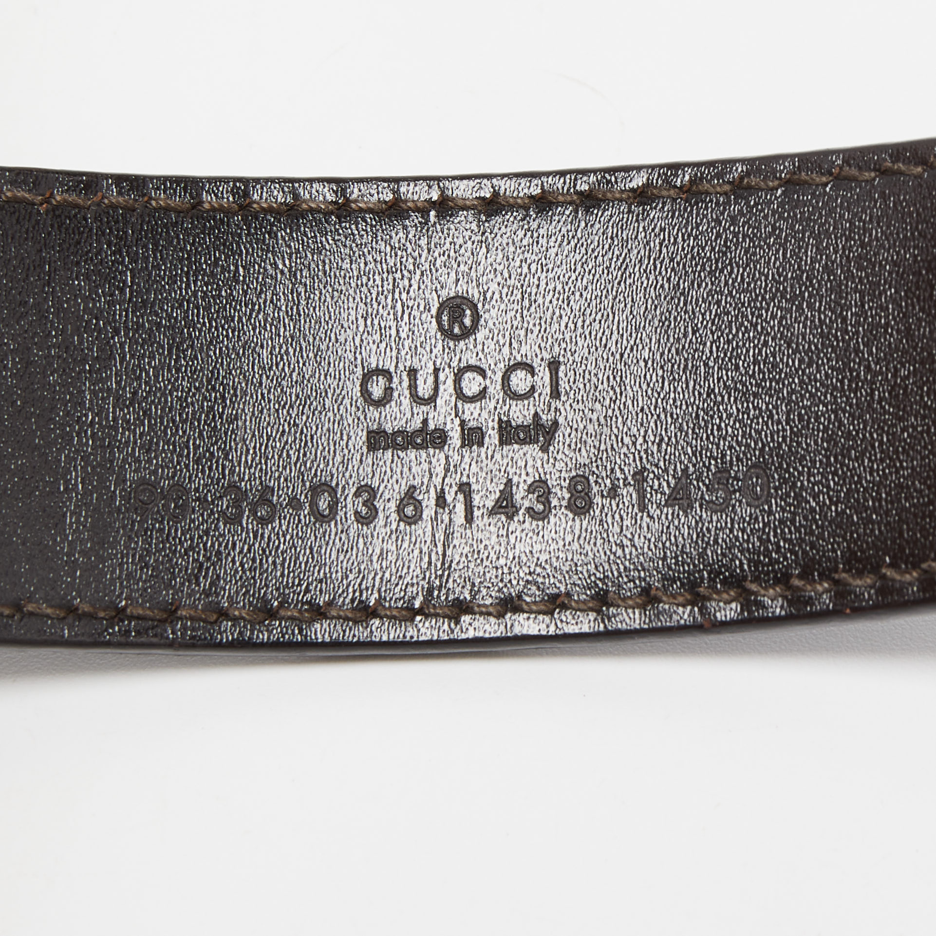Gucci Black Leather G Buckle Reversible Belt 90CM