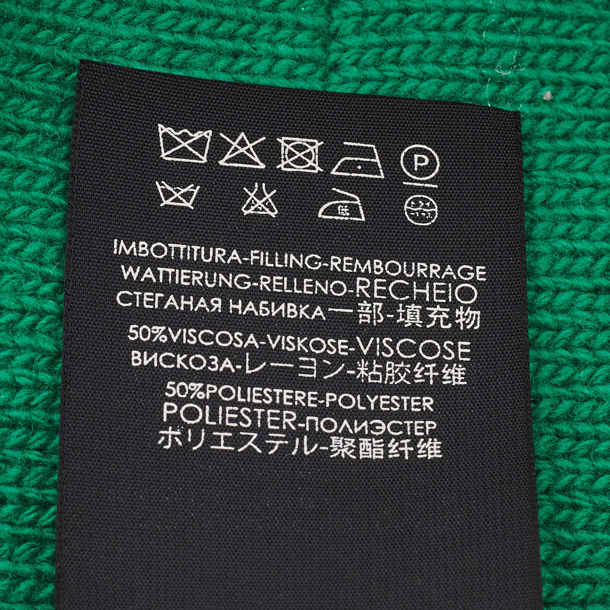 Gucci Green Web Stripe Wool Knit Interlocking Logo Head Band M