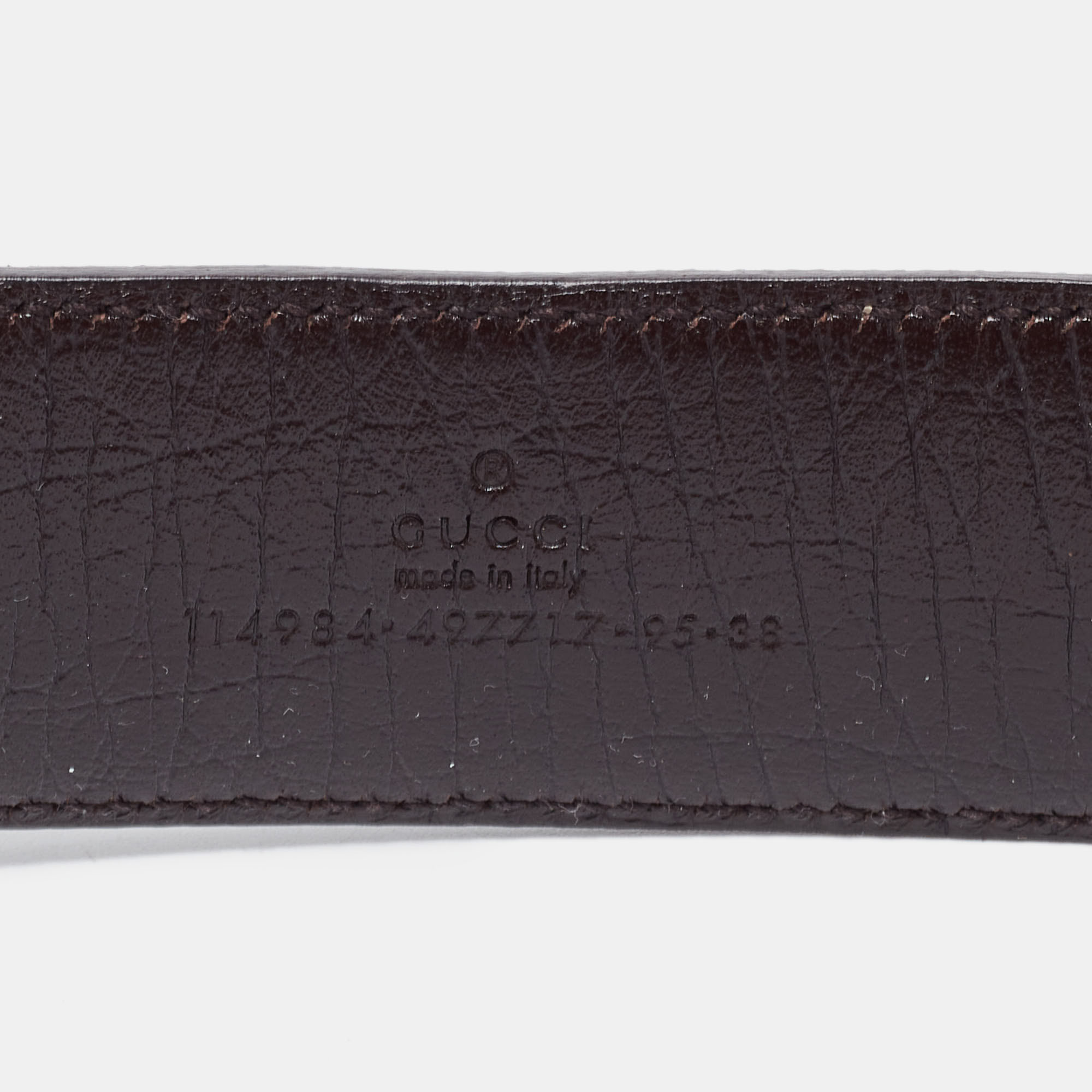 Gucci Beige/Brown GG Supreme Canvas And Leather Interlocking G Buckle Belt 95CM