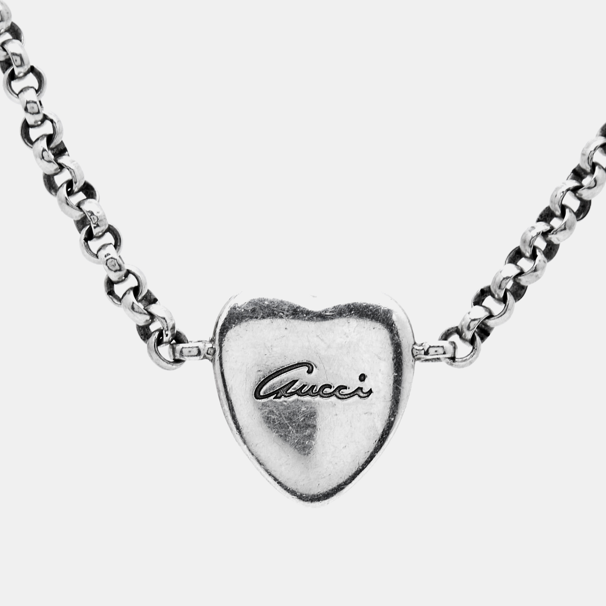 Gucci Bee Heart Sterling Silver Bracelet
