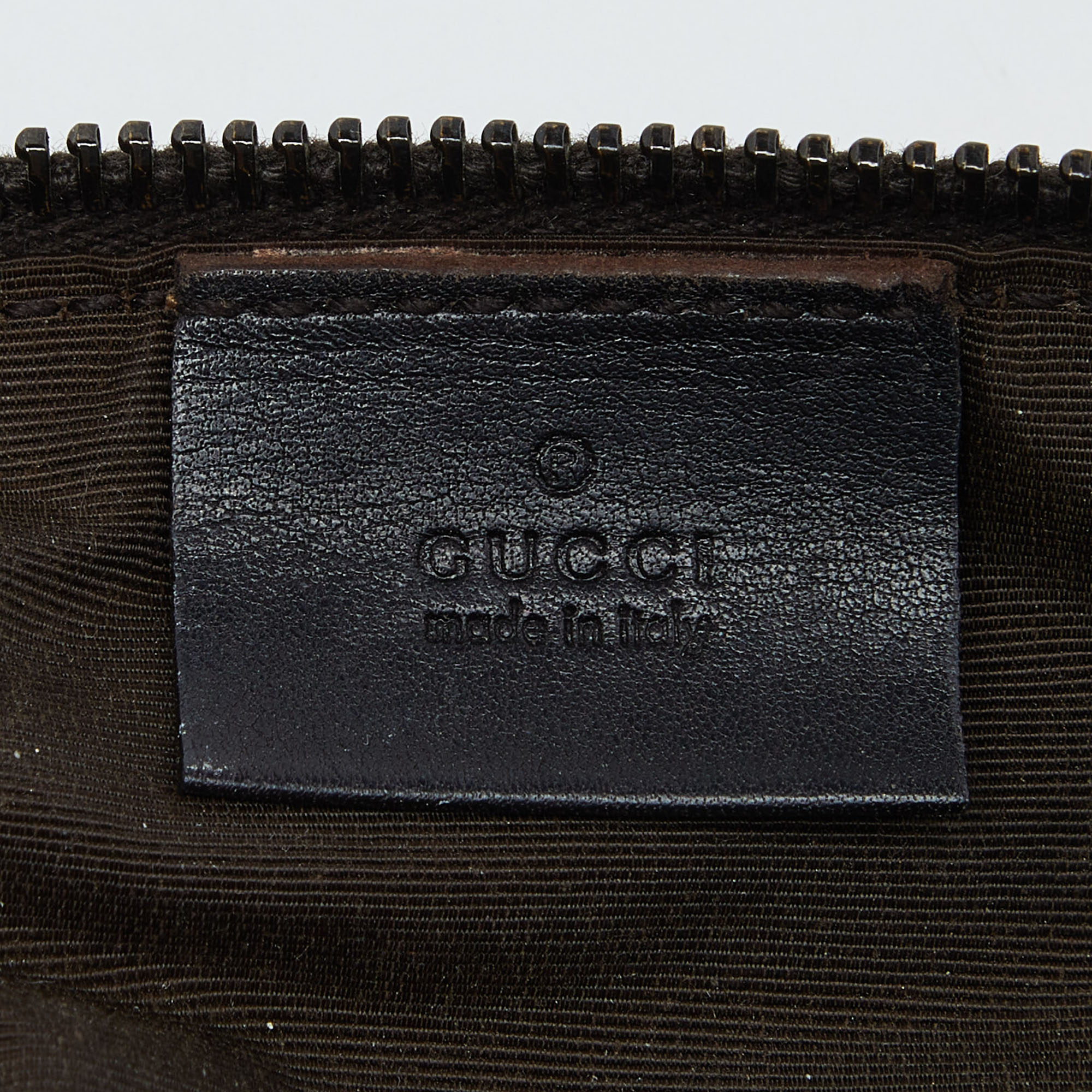Gucci Beige GG Canvas And Leather Pencil Case