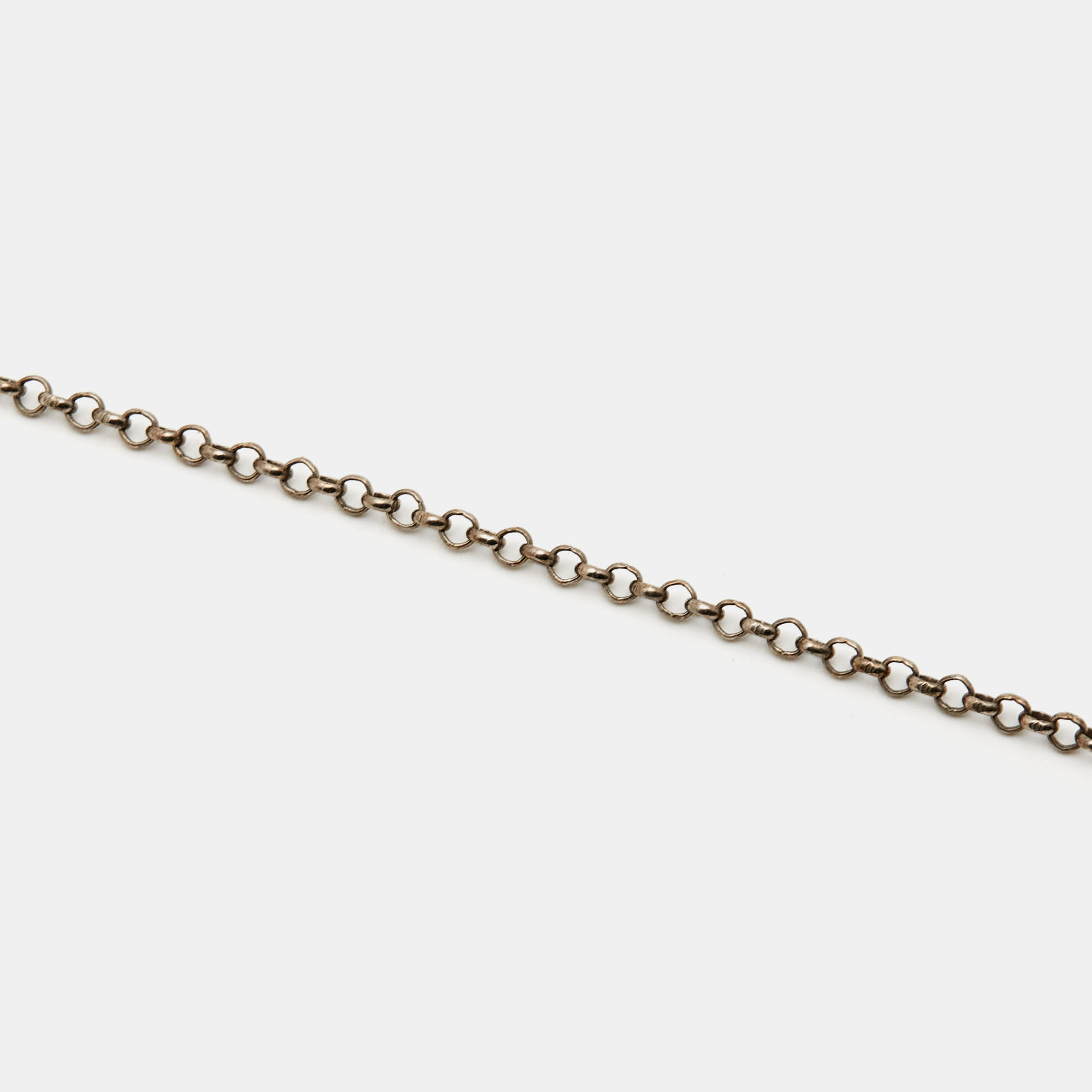 Gucci Interlocking GG Sterling Silver Pendant Necklace