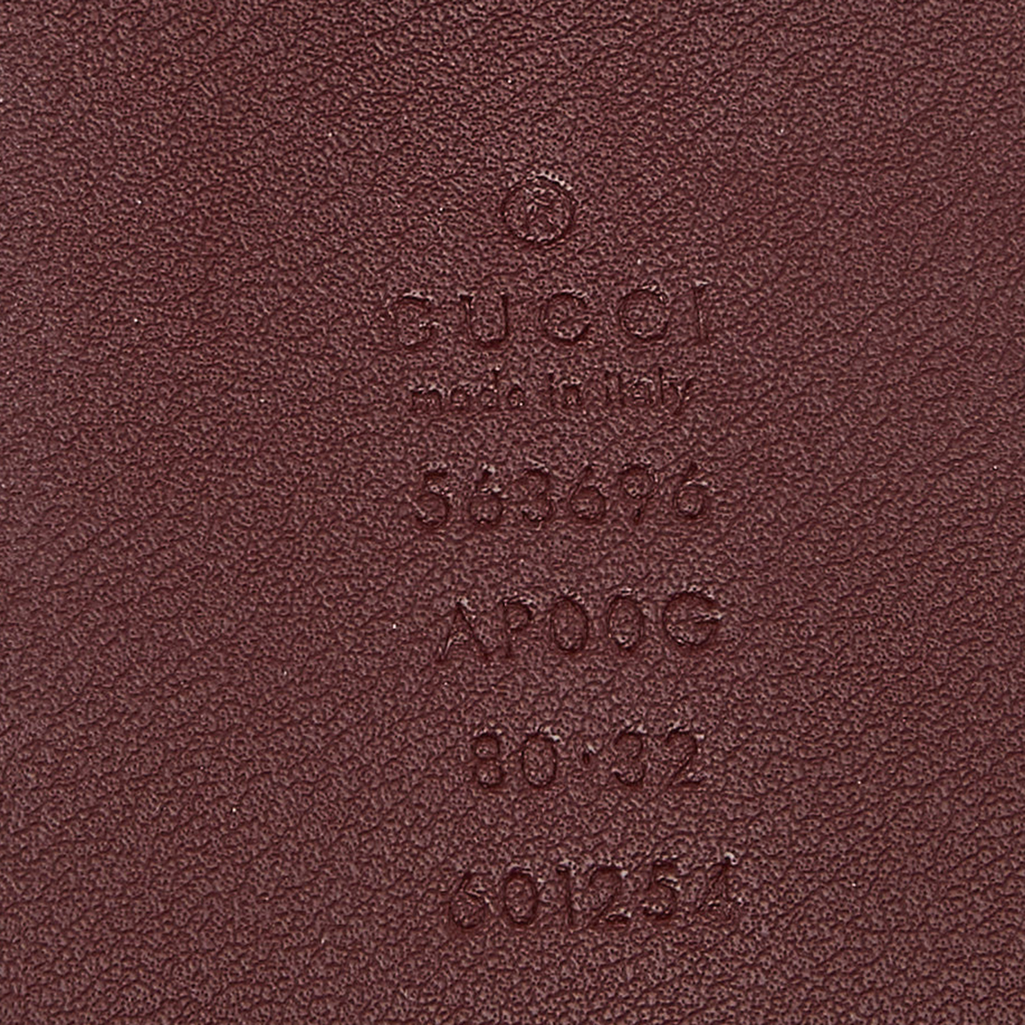 Gucci Burgundy Leather GG Marmont Wide Waist Buckle Belt 80CM