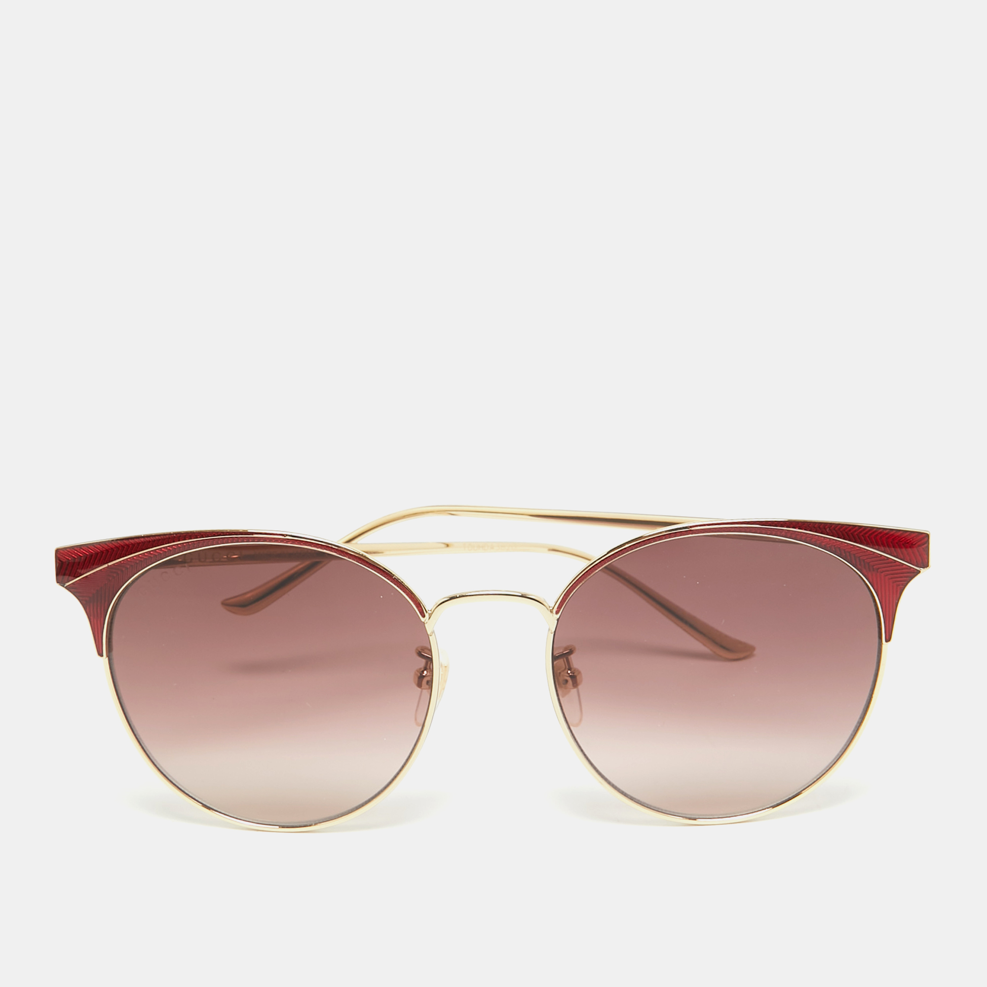 Gucci red gradient gg0402sk cat eye sunglasses