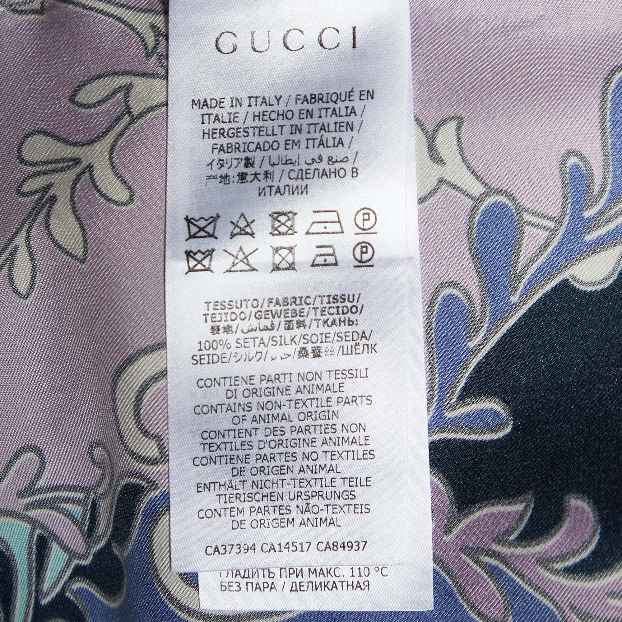 Gucci Multicolor GG Rhombus Printed Silk Buttoned Up Shirt S