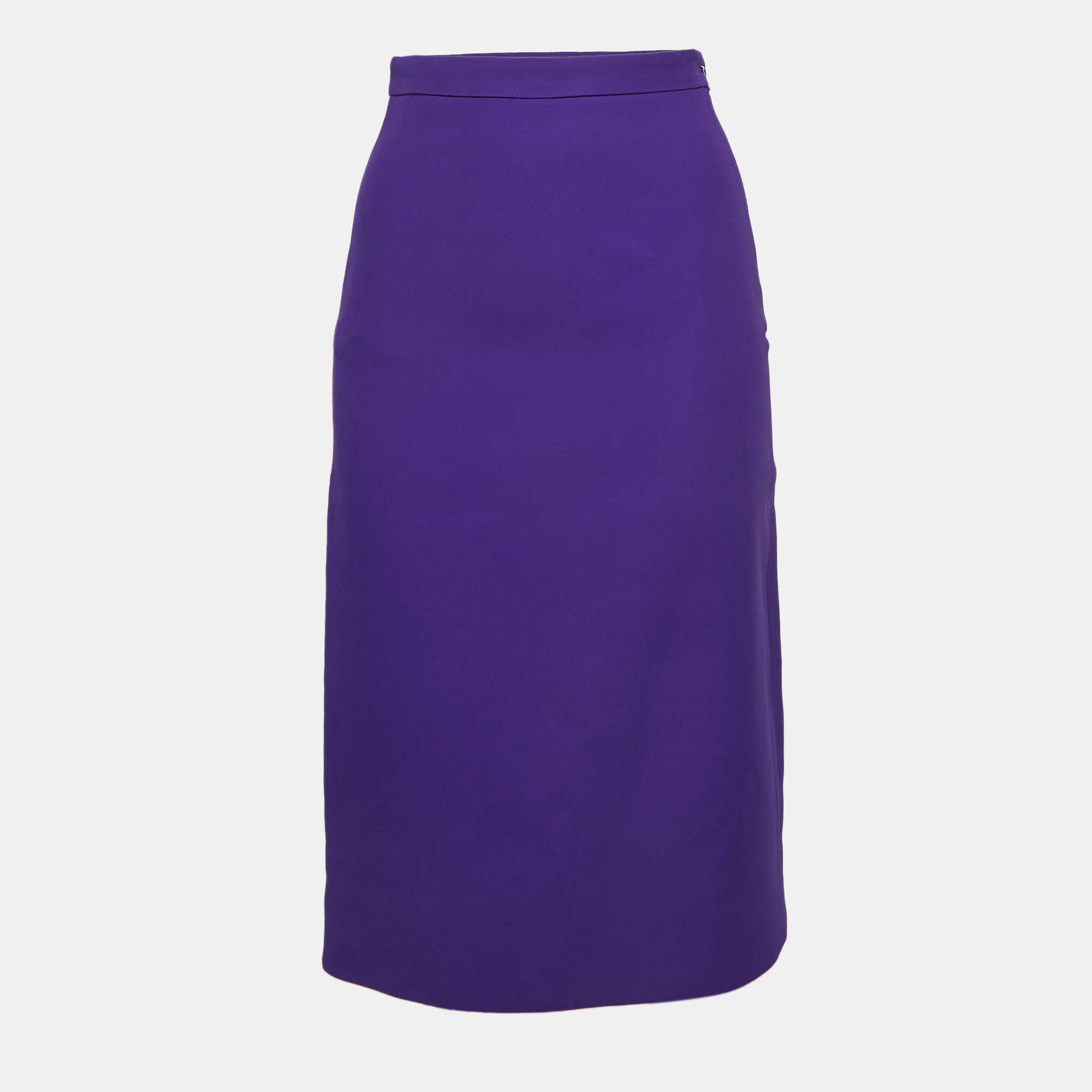 Gucci purple silk & wool midi skirt s