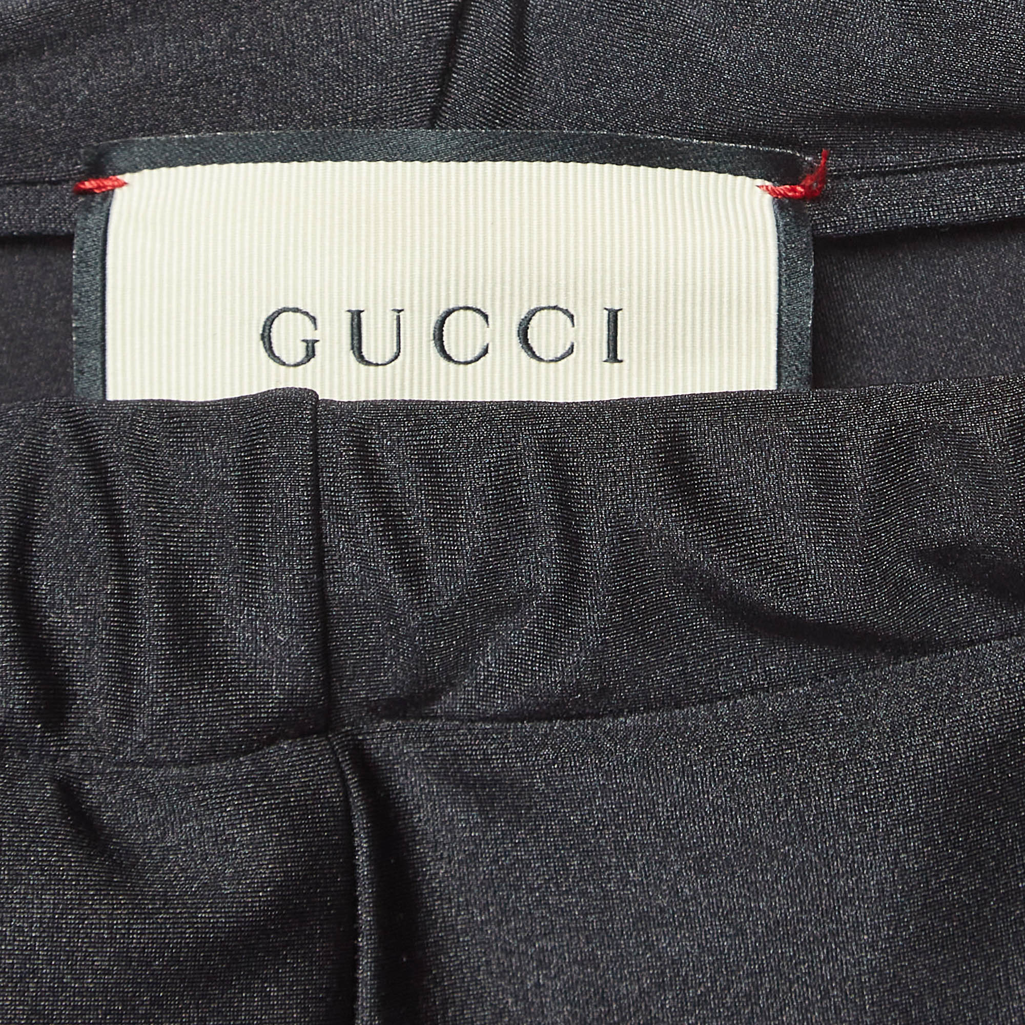 Gucci Black Side Stripe Jersey Leggings S