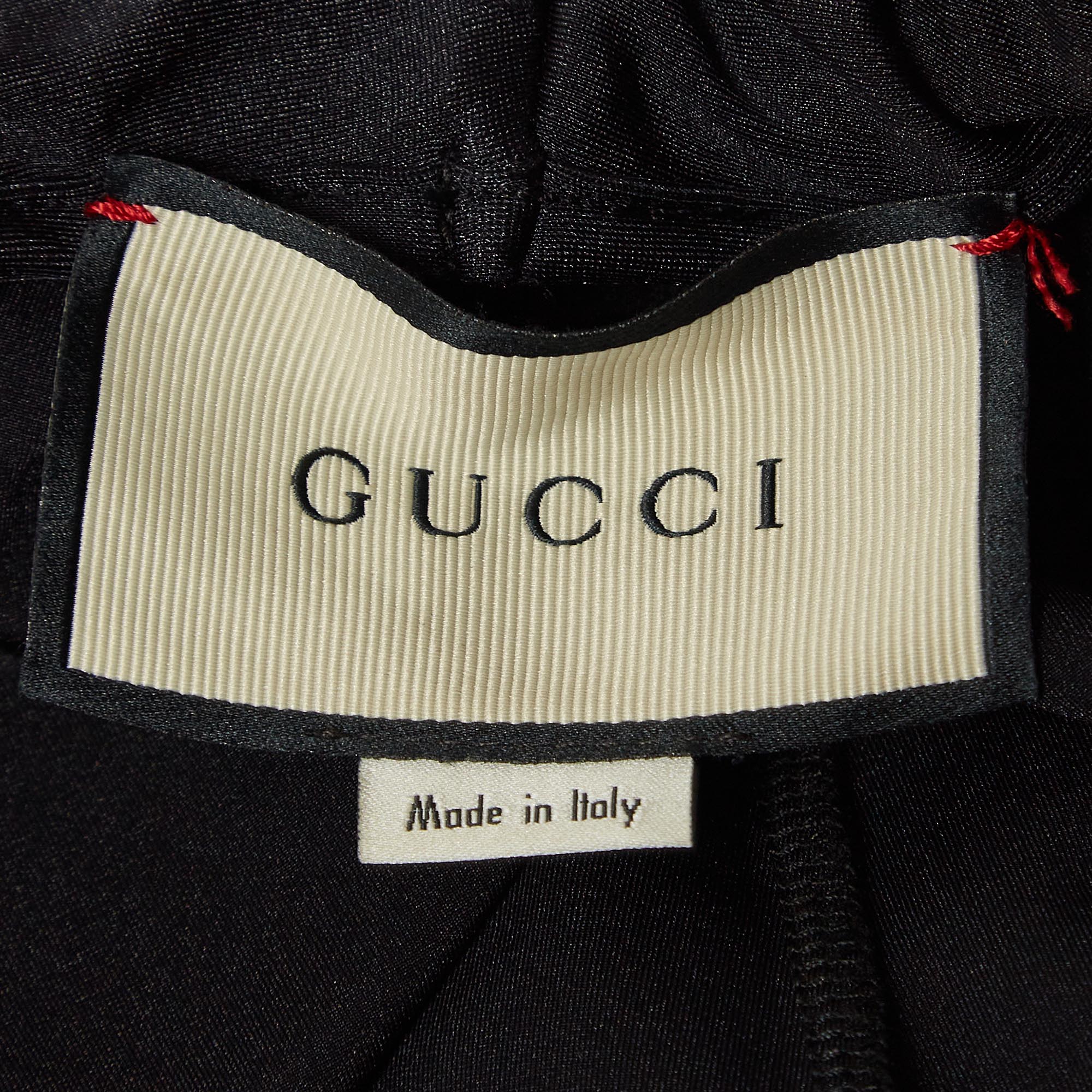 Gucci Black Side Stripe Jersey Leggings S