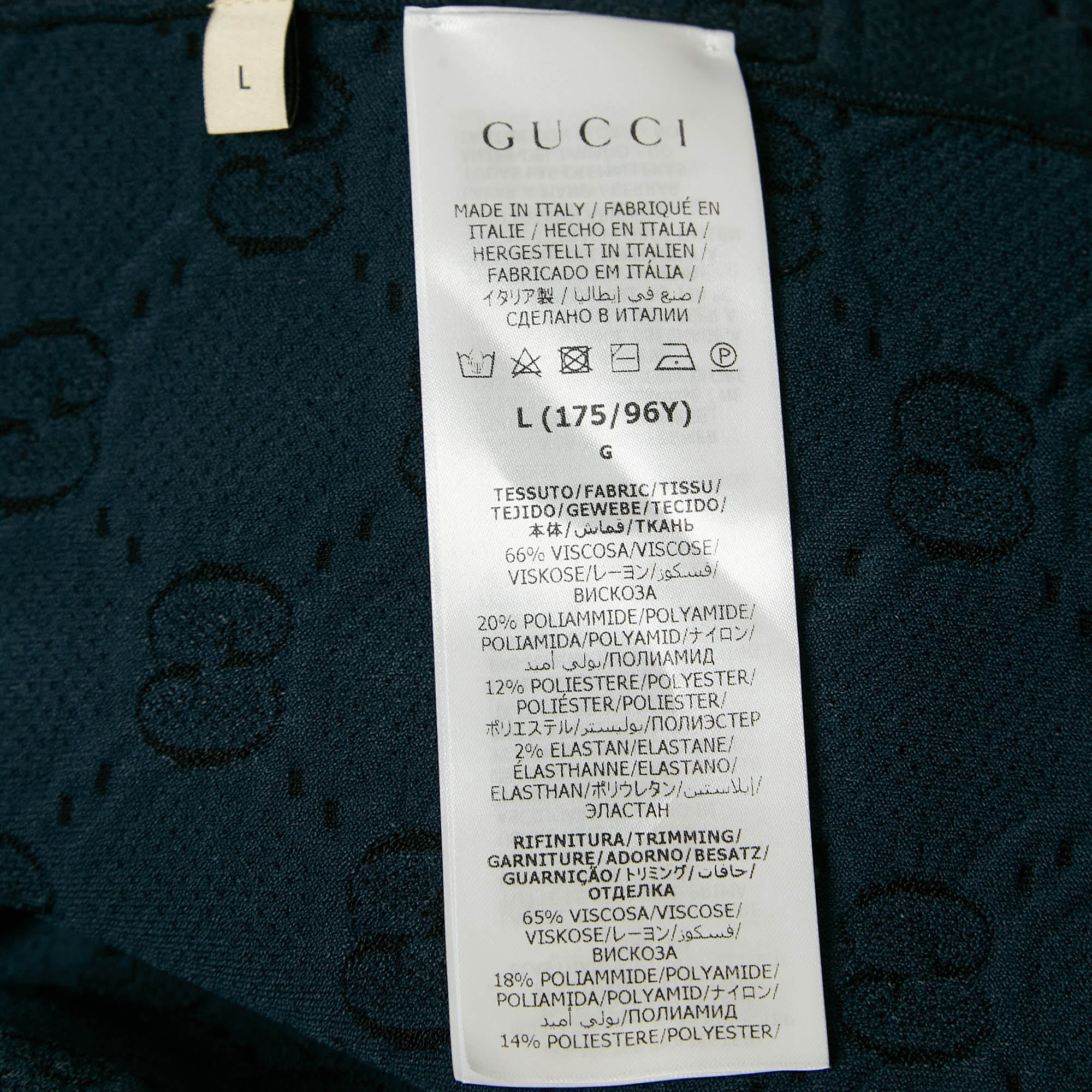 Gucci Navy Blue Zima Jacquard Knit Zip-Up Cardigan L