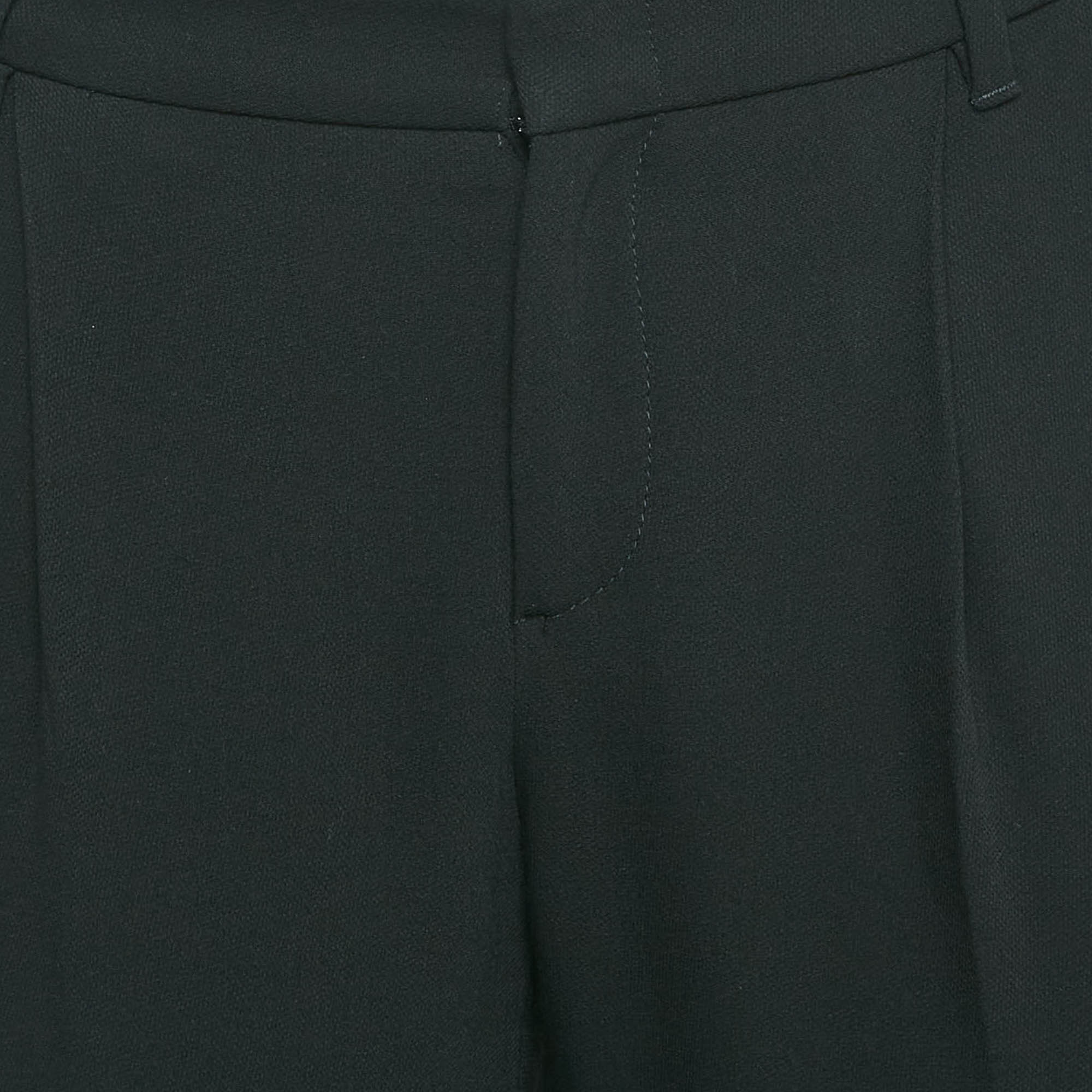 Gucci Black Wool Zip-Up Hem Detail Trousers S