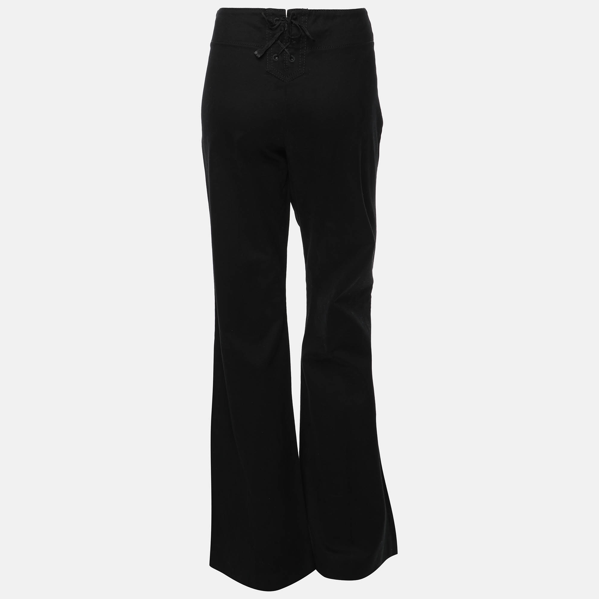 Gucci Black Cotton Blend Trousers M