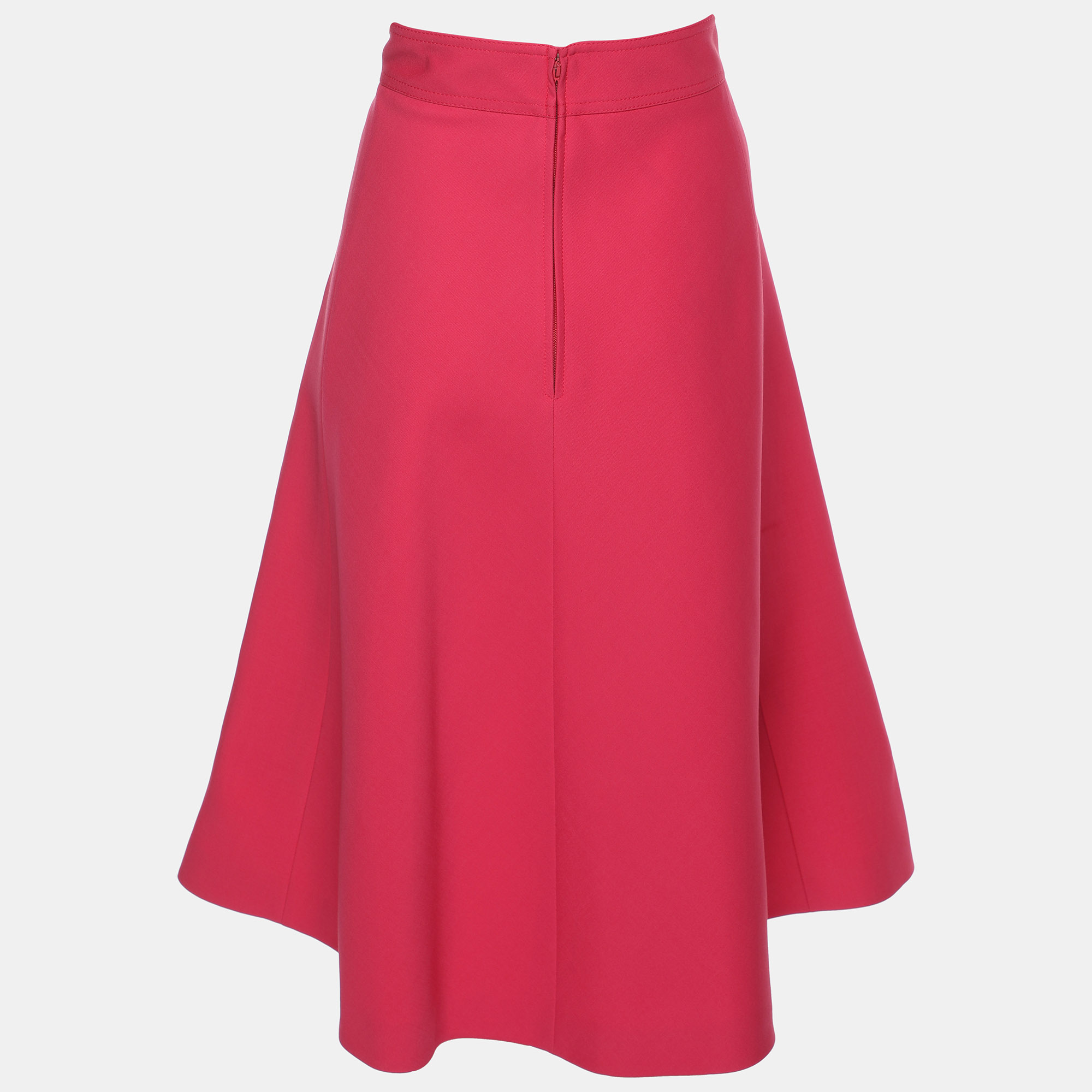 Gucci Pink Silk/Wool Blend Midi Skirt M