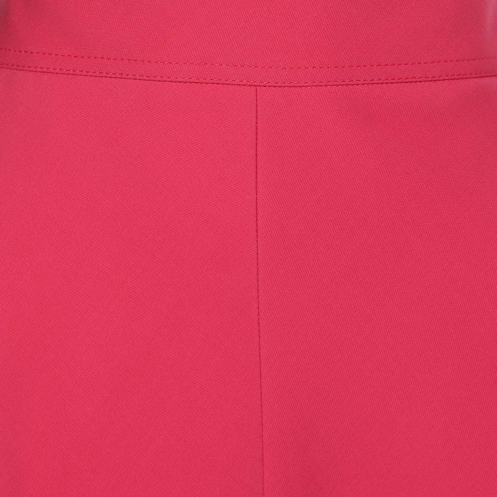 Gucci Pink Silk/Wool Blend Midi Skirt M