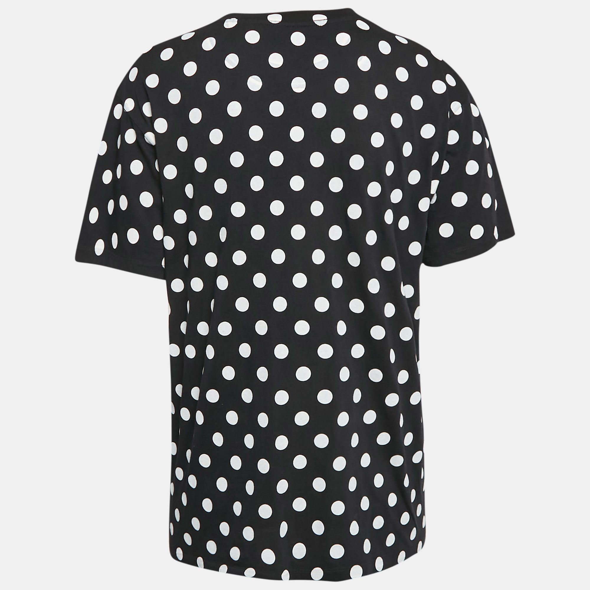 Gucci Black Vintage Logo And Polka-Dots Print Jersey T-Shirt XS