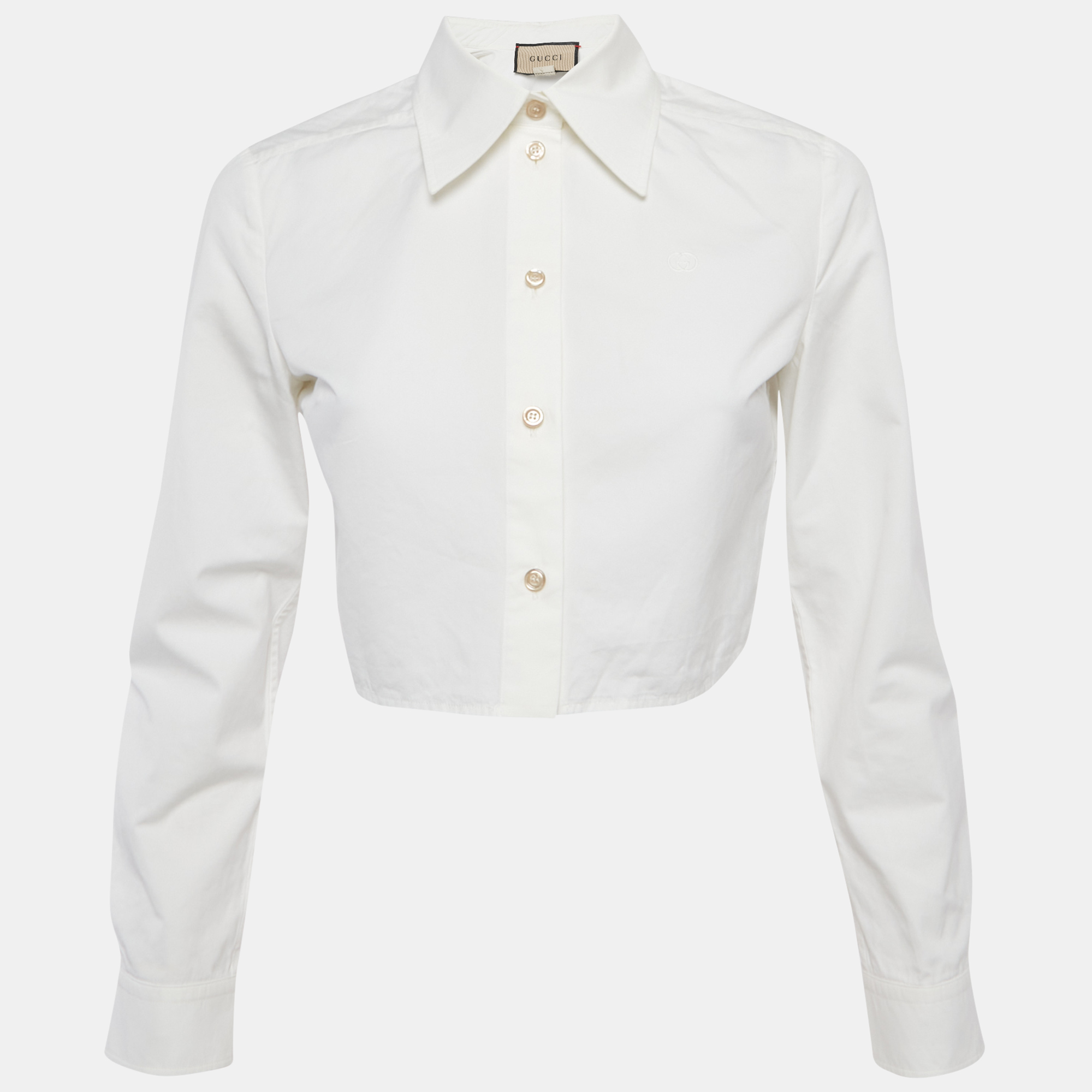 Gucci White Cotton Long Sleeve Crop Shirt S
Gucci White Cotton Long Sleeve Crop Shirt S