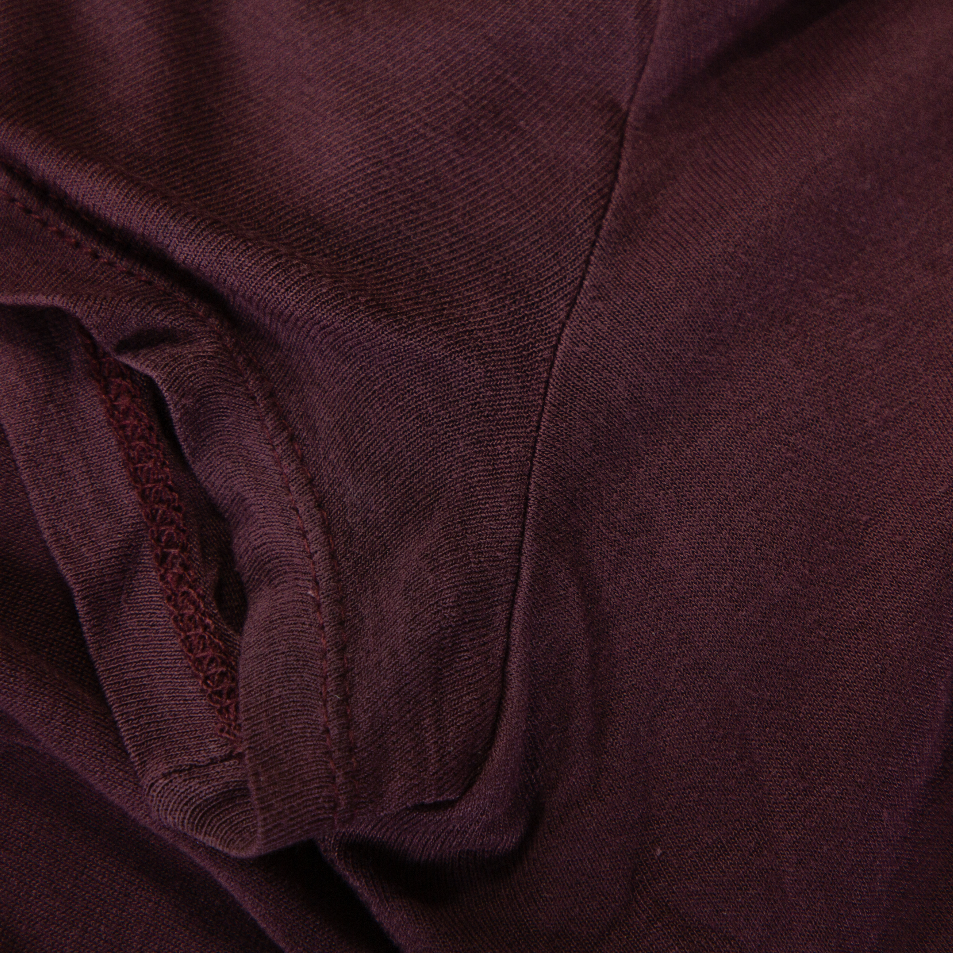 Gucci Burgundy Knit Embellished Brooch Detail Top M