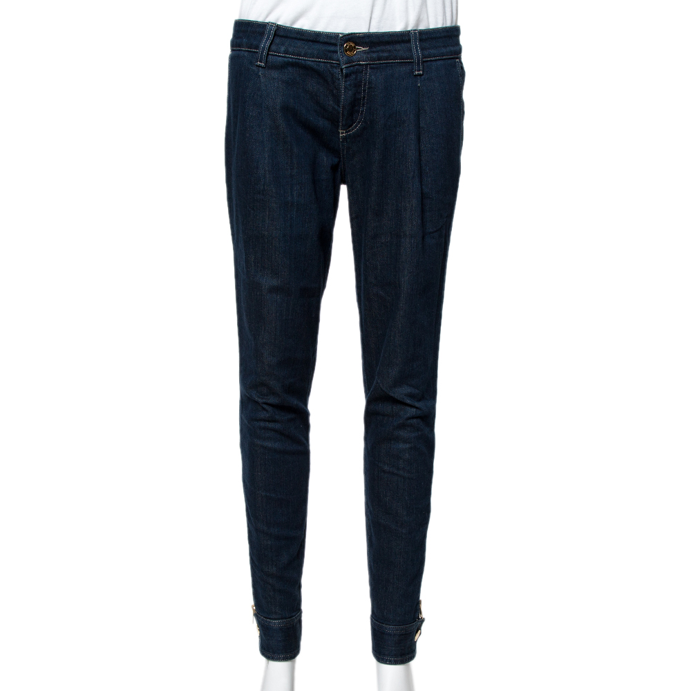 Gucci dark blue denim tapered jeans s